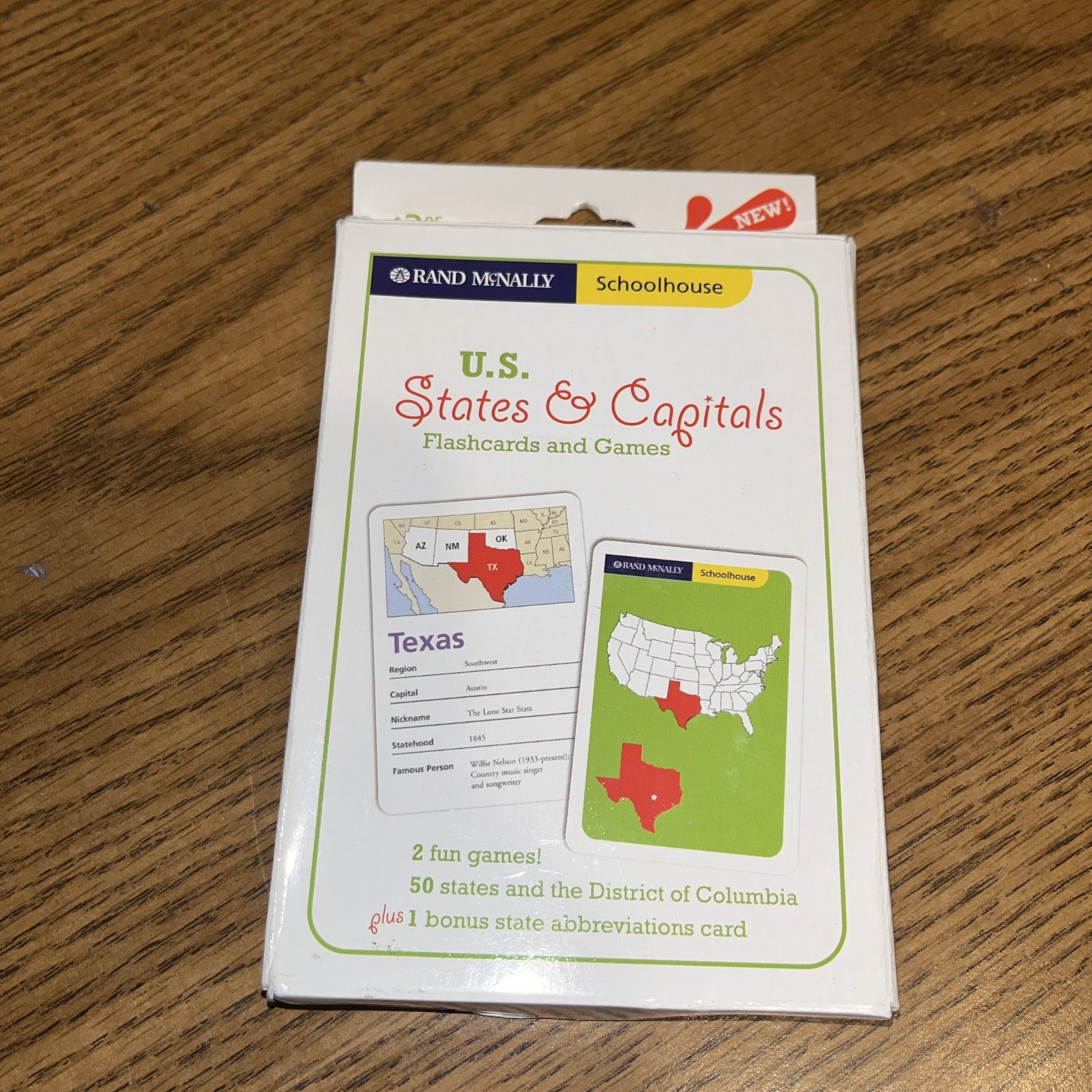 Rand McNally Schoolhouse U.S. States & Capitals Flashcards and Games New Sealed