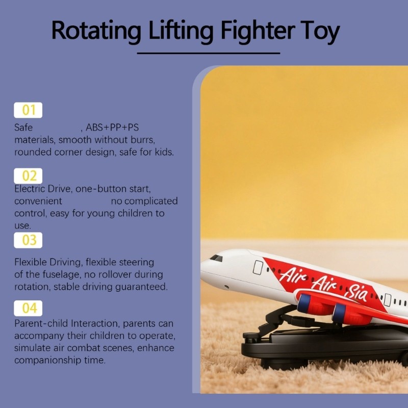 Safe And Environment Friendly Rotating Plane Toy For Boys And Girls