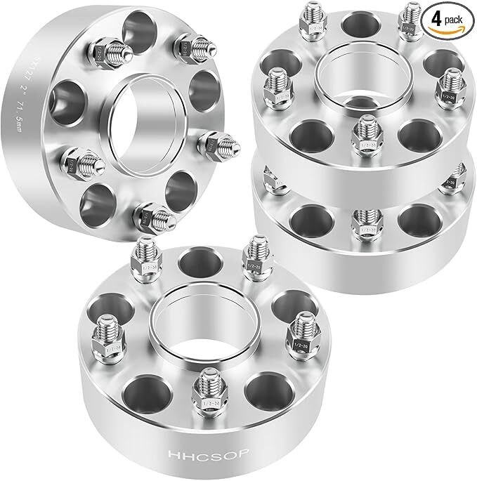 HHCSOP 5×5 Wheel Spacers 2 inch for Jeep Wrangler JK JKU 2007-2018, 4PCS 5x127mm