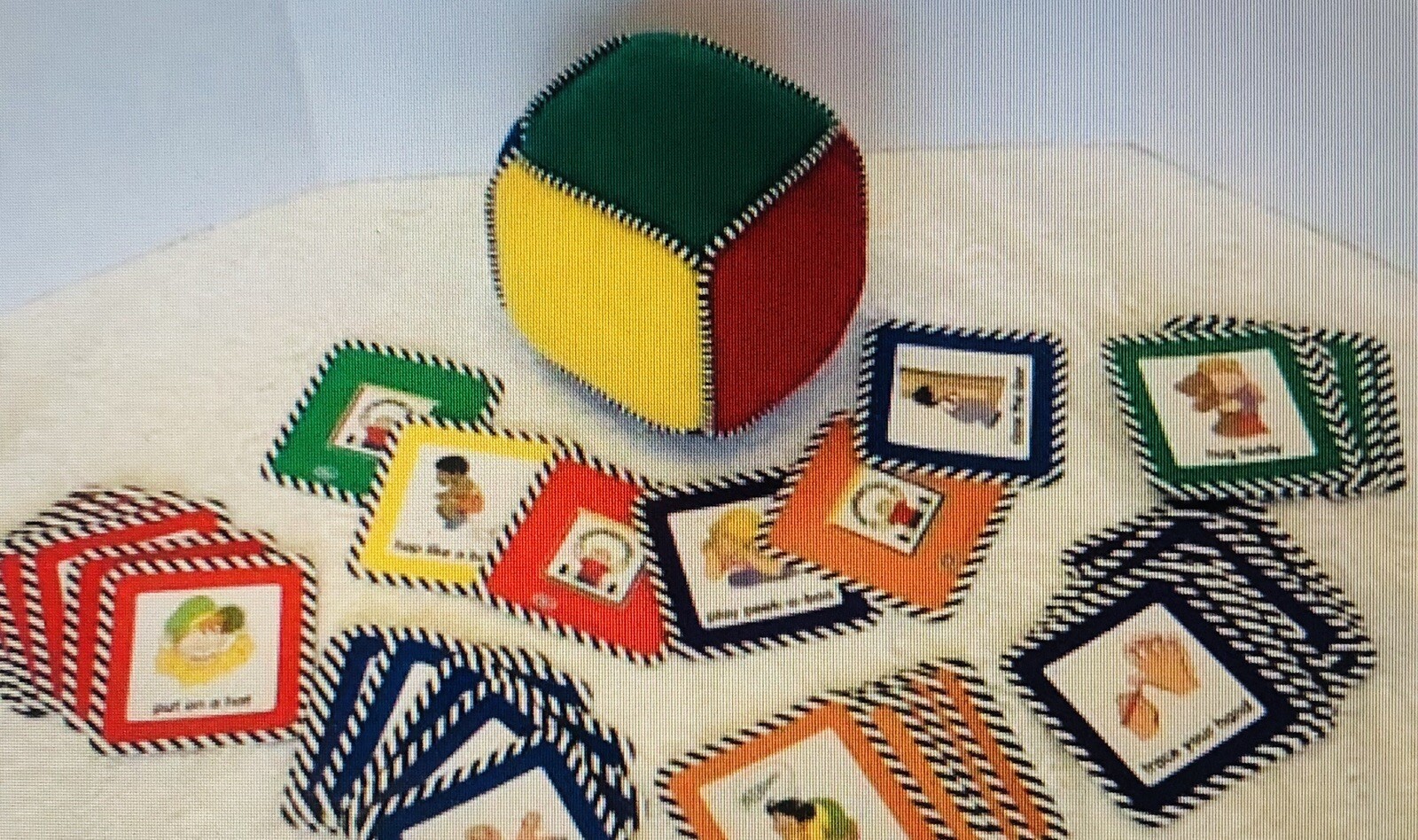 Discovery Toys Roll & Play Activity Cube w/ Cards, Educational, Speech, Tactile