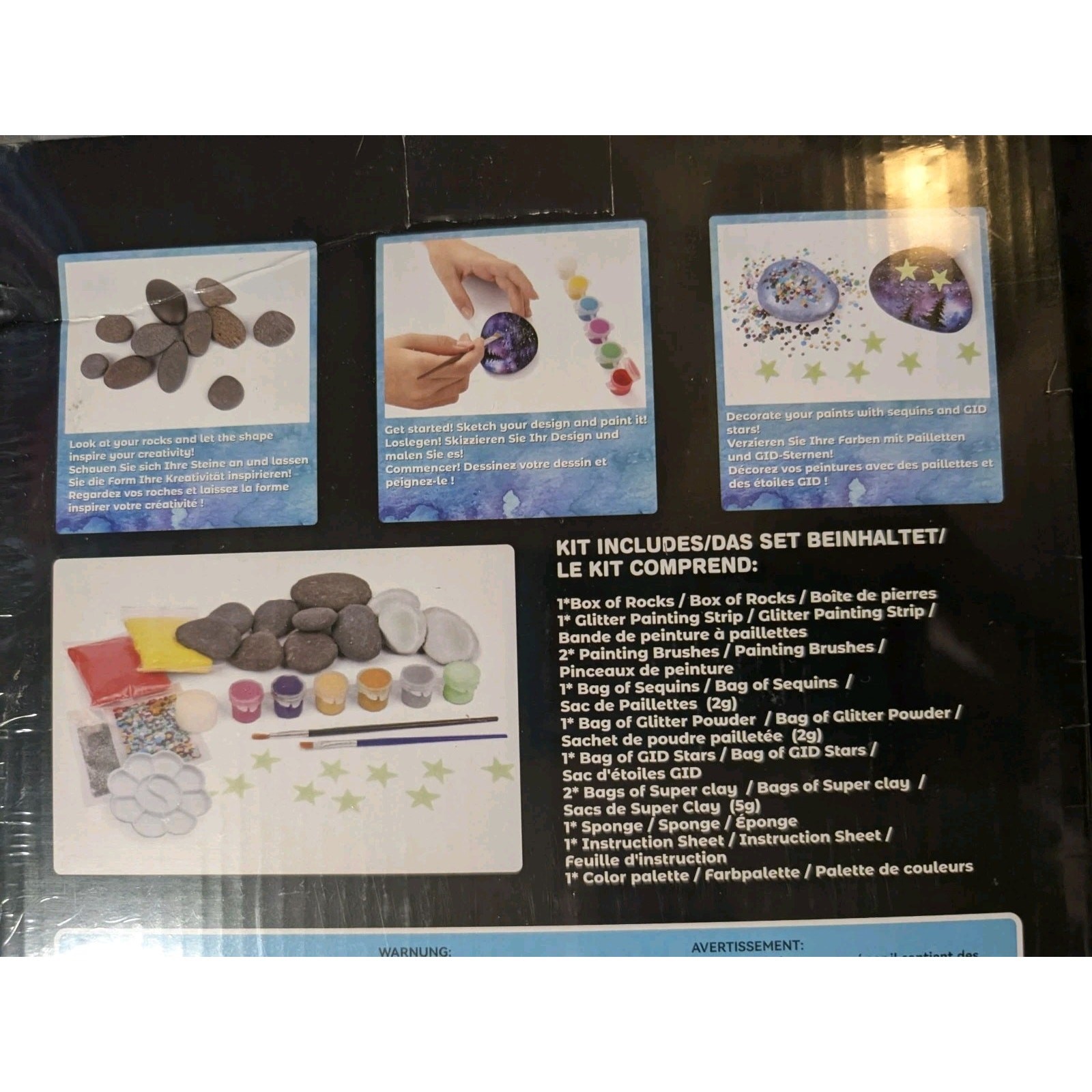 NEW! SMILESSKIDDO Galaxy Rock Painting Science Kit. Kids Experiments Crafts Gift