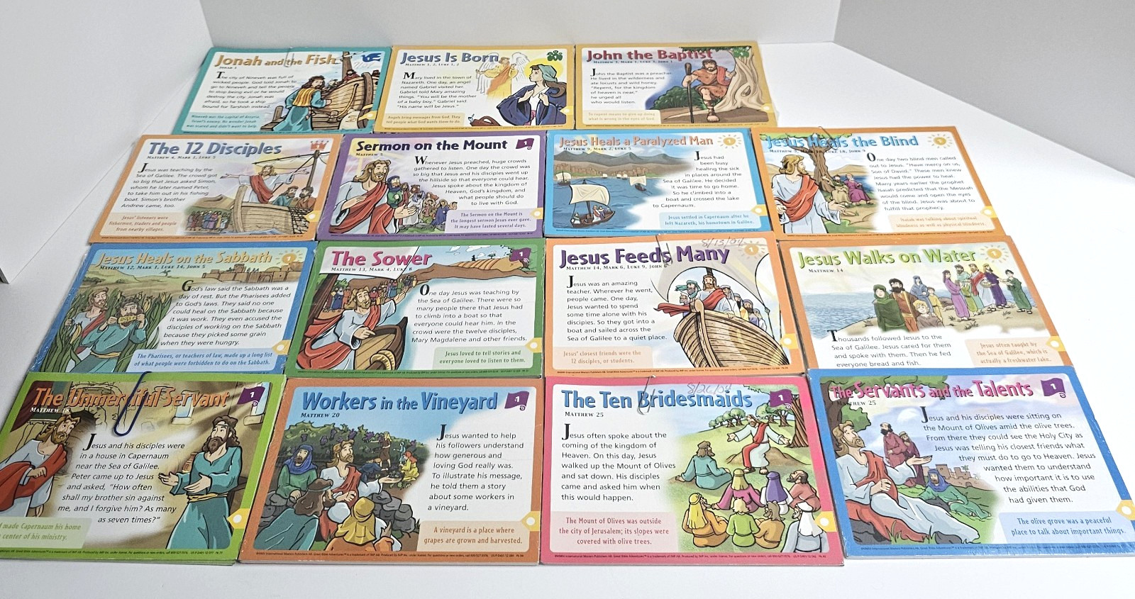 56 Pk Great Bible Adventures Bible Fun Cards Kid Sunday School Jesus Many Sealed