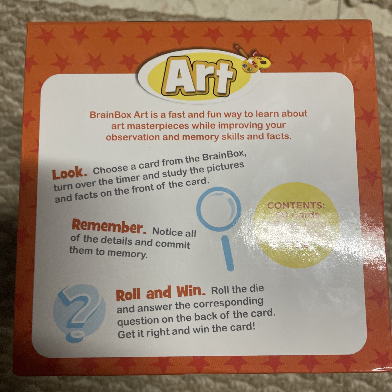 Brain Box Art Game. 2011. Ages 8+, Rare Discontinued. Mind Ware Memory Game