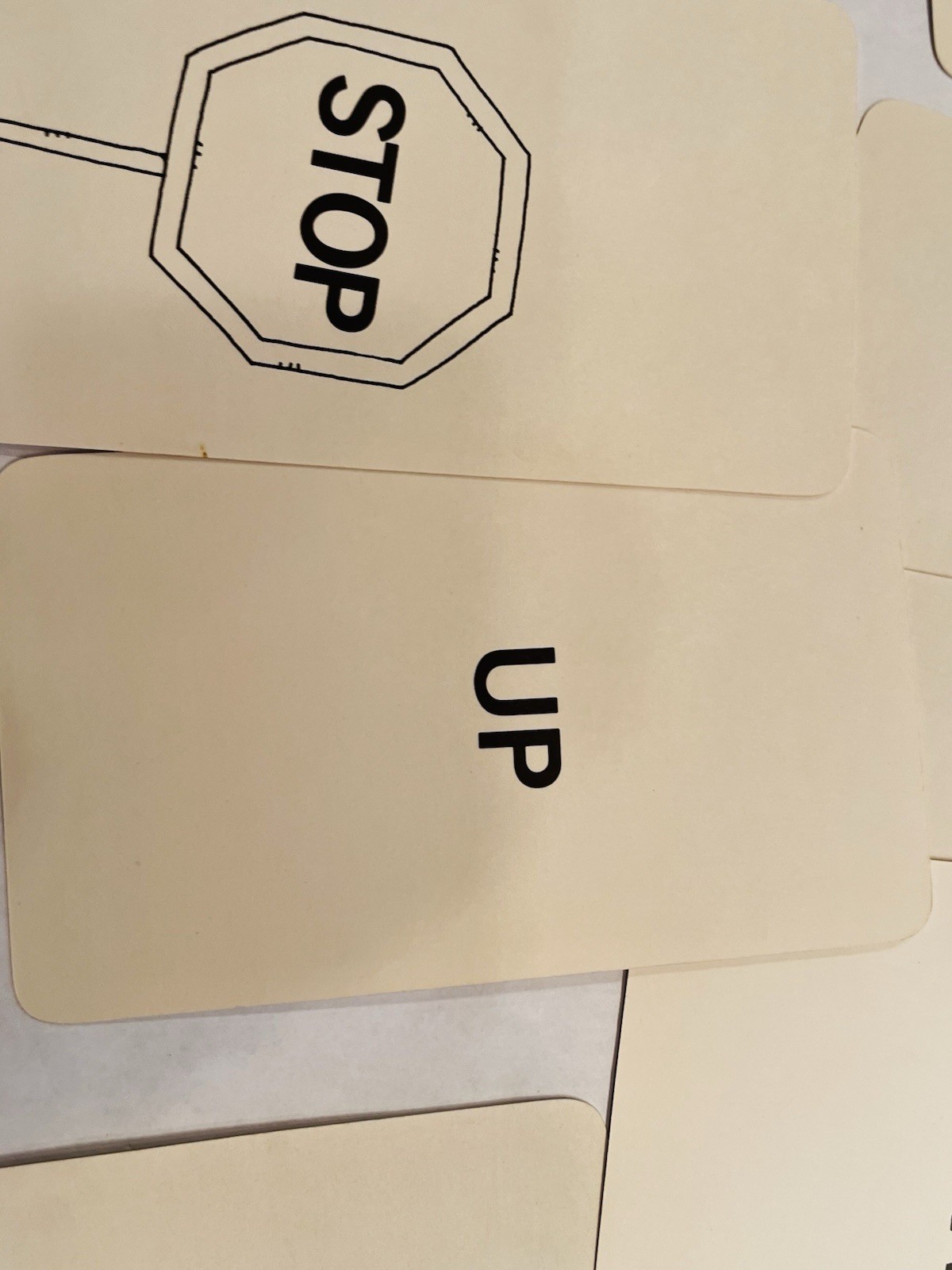 Vintage Sesame Street Word Cards Preschool Learning *MISSING 1 CARD* BIN 53