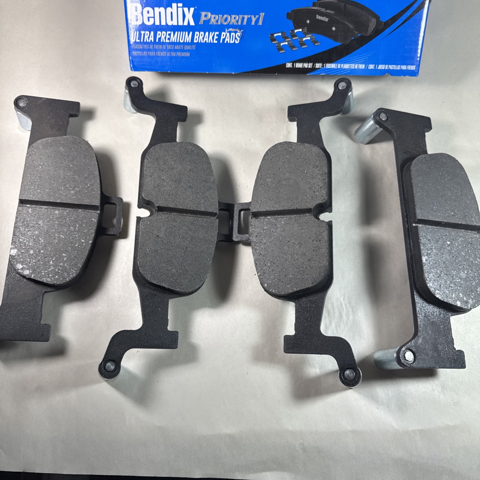 Bendix Priority 1 Ceramic Brake Pads Set For Audi Vehicles With Hardware