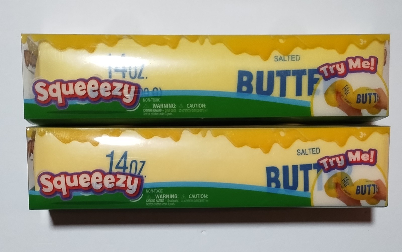 NEW Sunny Days Viral Jumbo Squeezy Butter (2) & Strawberry (1) Squishy Toy ALL 3