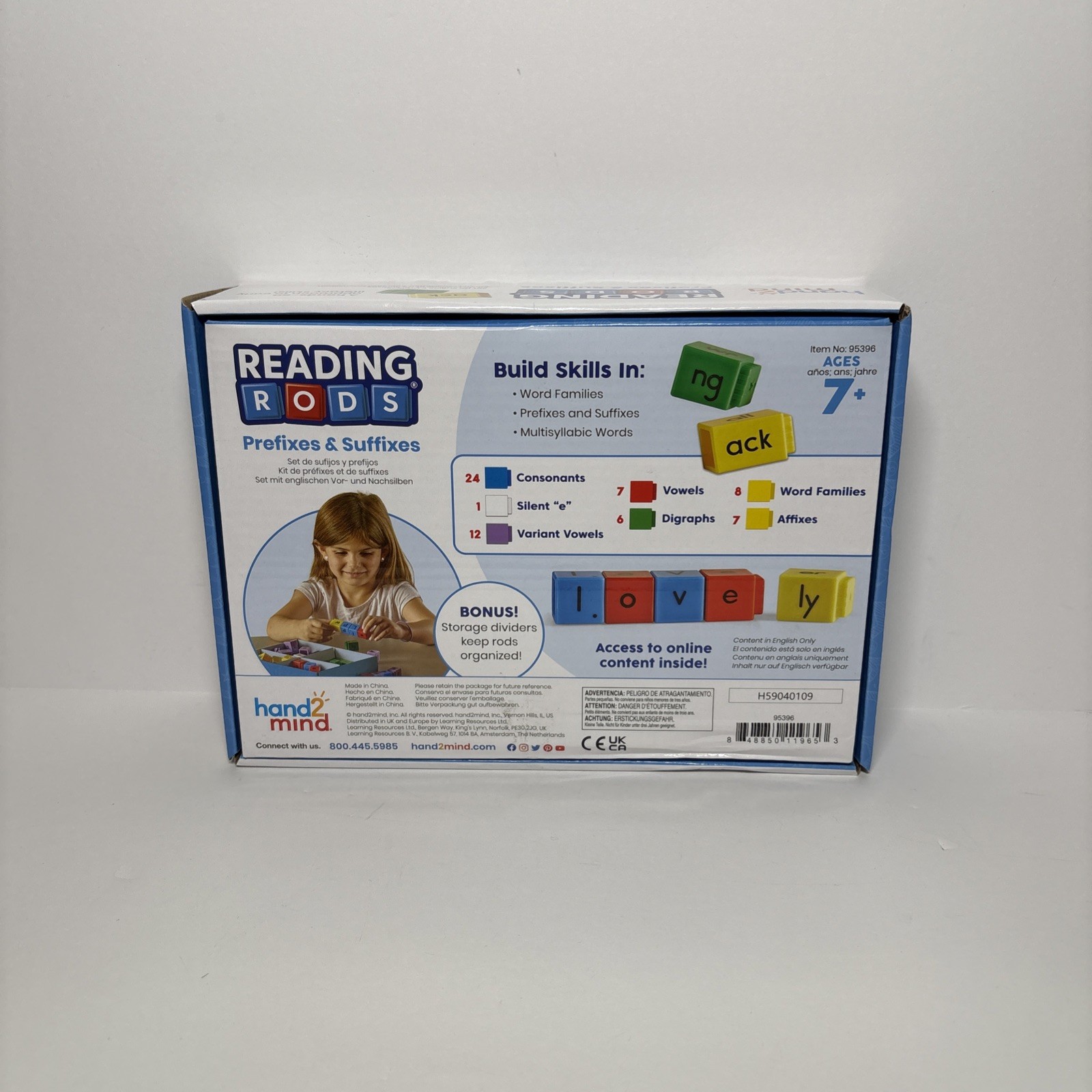 Hand2Mind Reading Rods Prefixes & Suffixes 65 Reading Rods & Activity Guide NEW!
