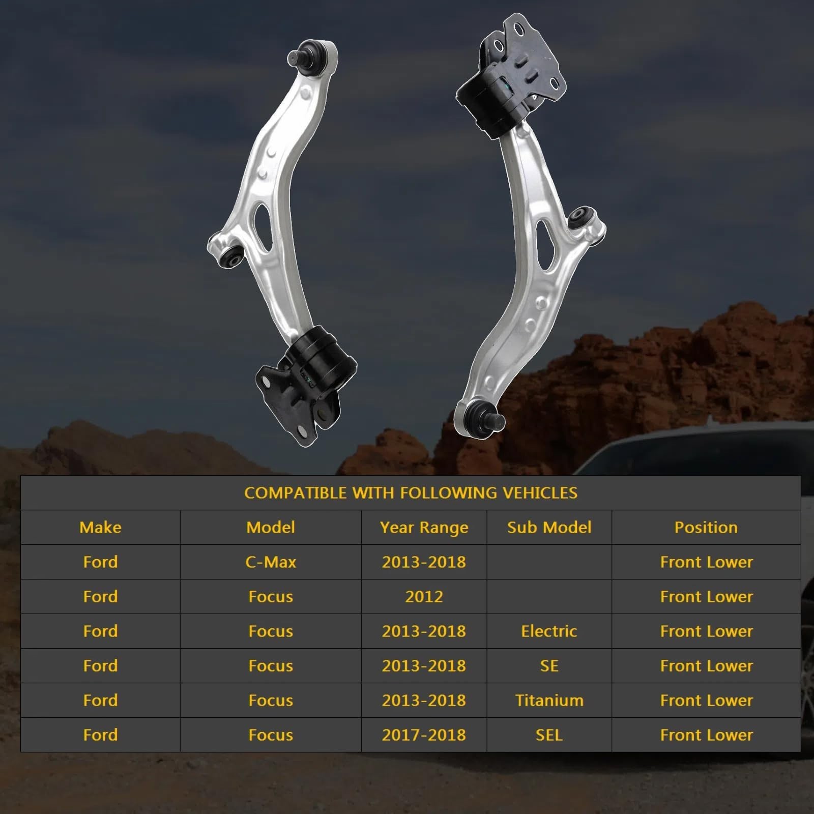 2pc Front Lower Control Arm Kit for Ford C-Max 2013-2018, for Ford Focus 2012…