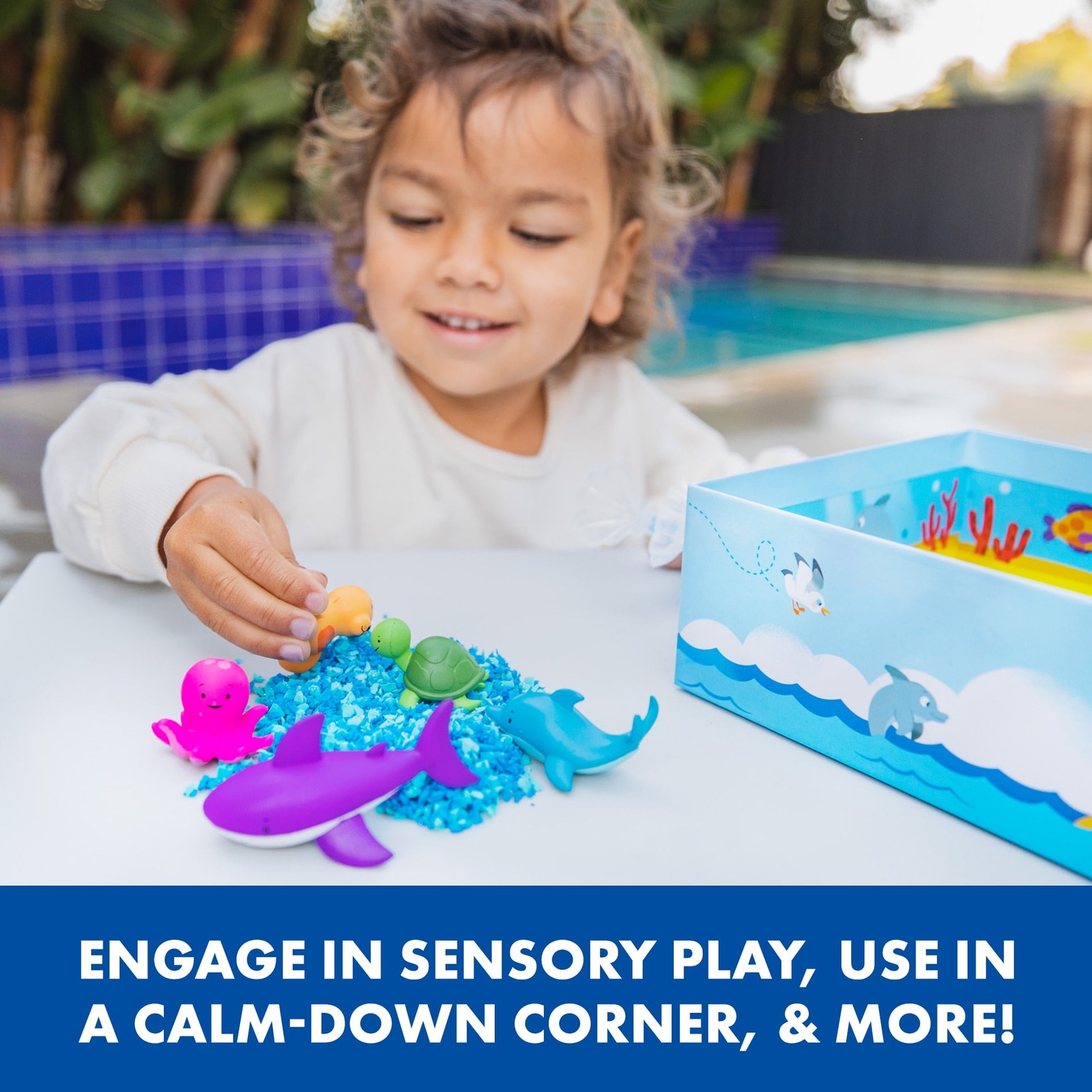 Educational Insights Pluffle® Ocean Sensory Set, Foam Slime Sensory Bin Filler