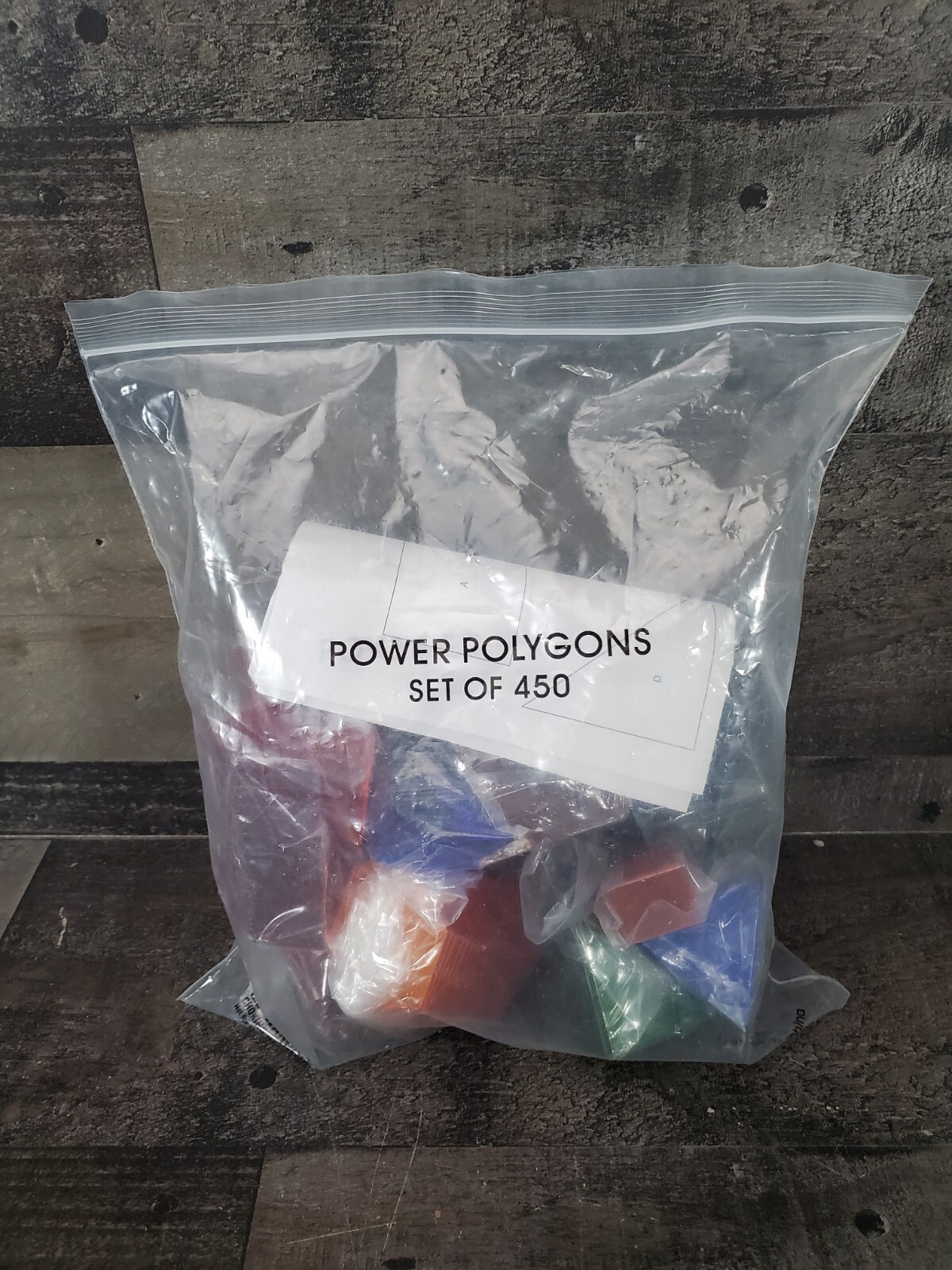 Power Polygons 450 Pieces Translucent Acrylic Blocks Educational School Toys