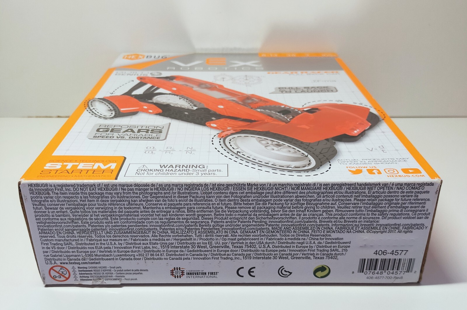Hexbug Vex Robotics Gear Racers Pull Back Car Construction Set Ages 8+ STEM