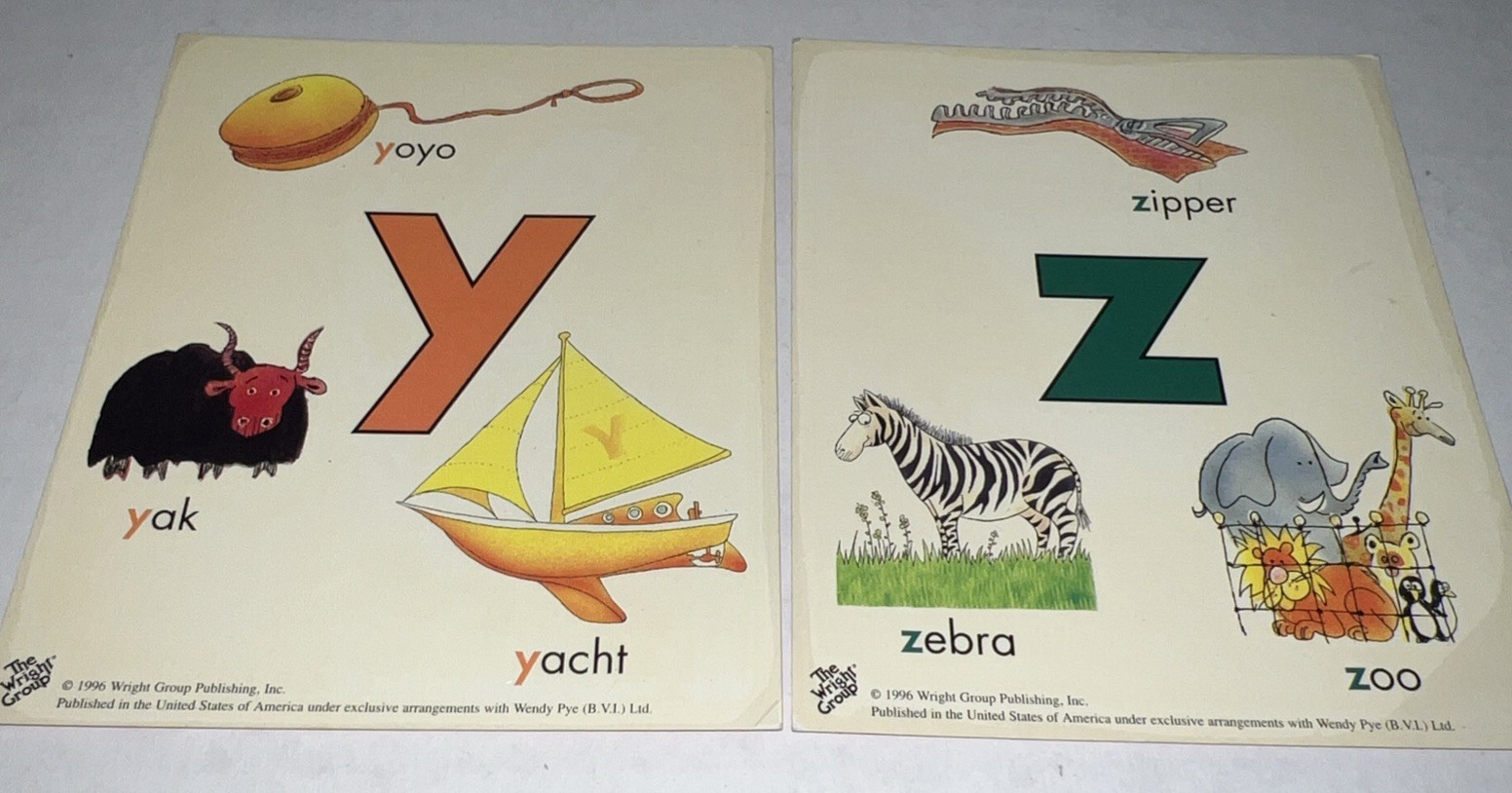 Wright Group McGraw Illustrated Flash Alphabet Cards Classroom/Homeschool