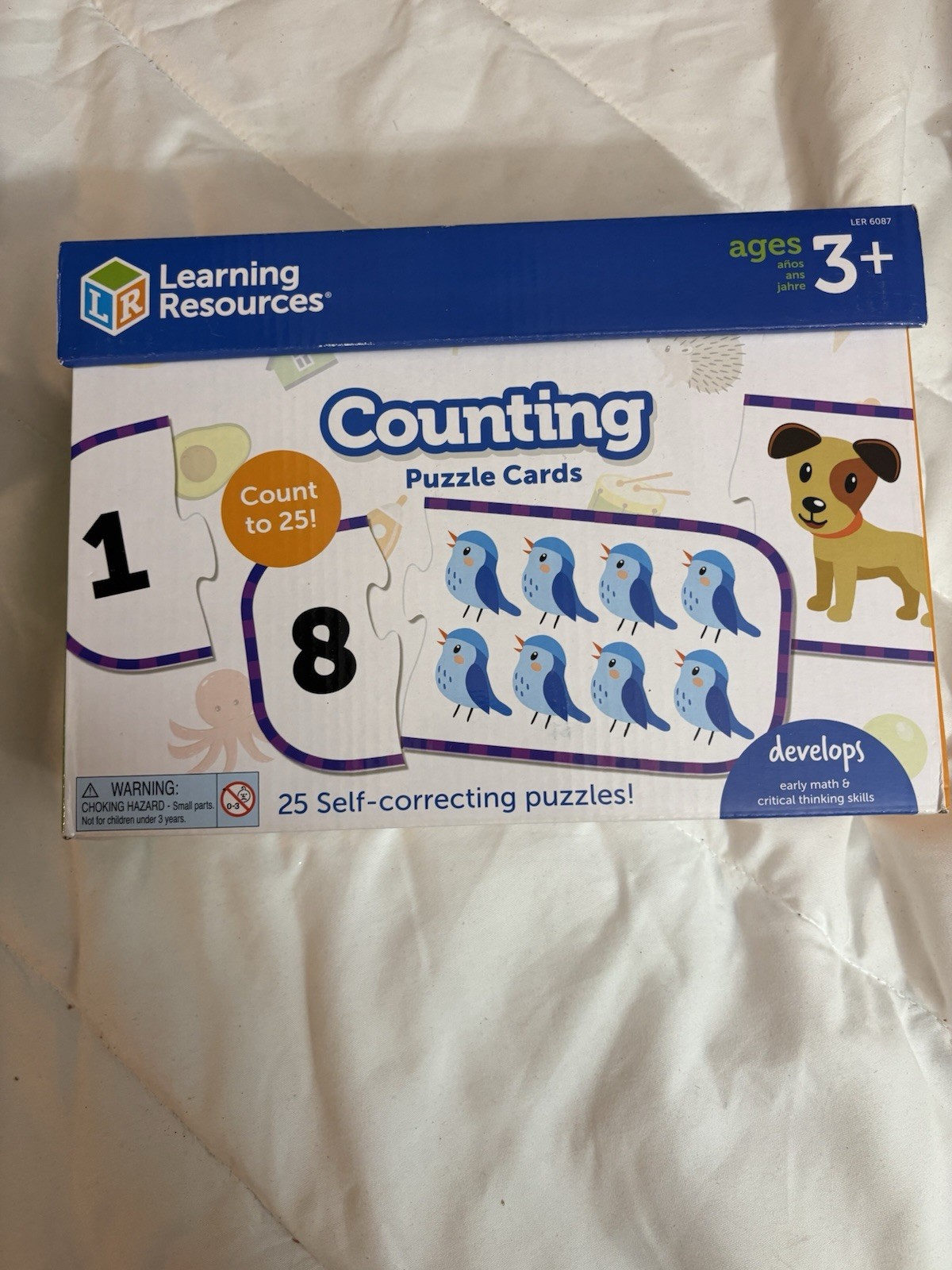 Counting Puzzle Cards Game – Learning Resources- learn counting 3+. Fun family
