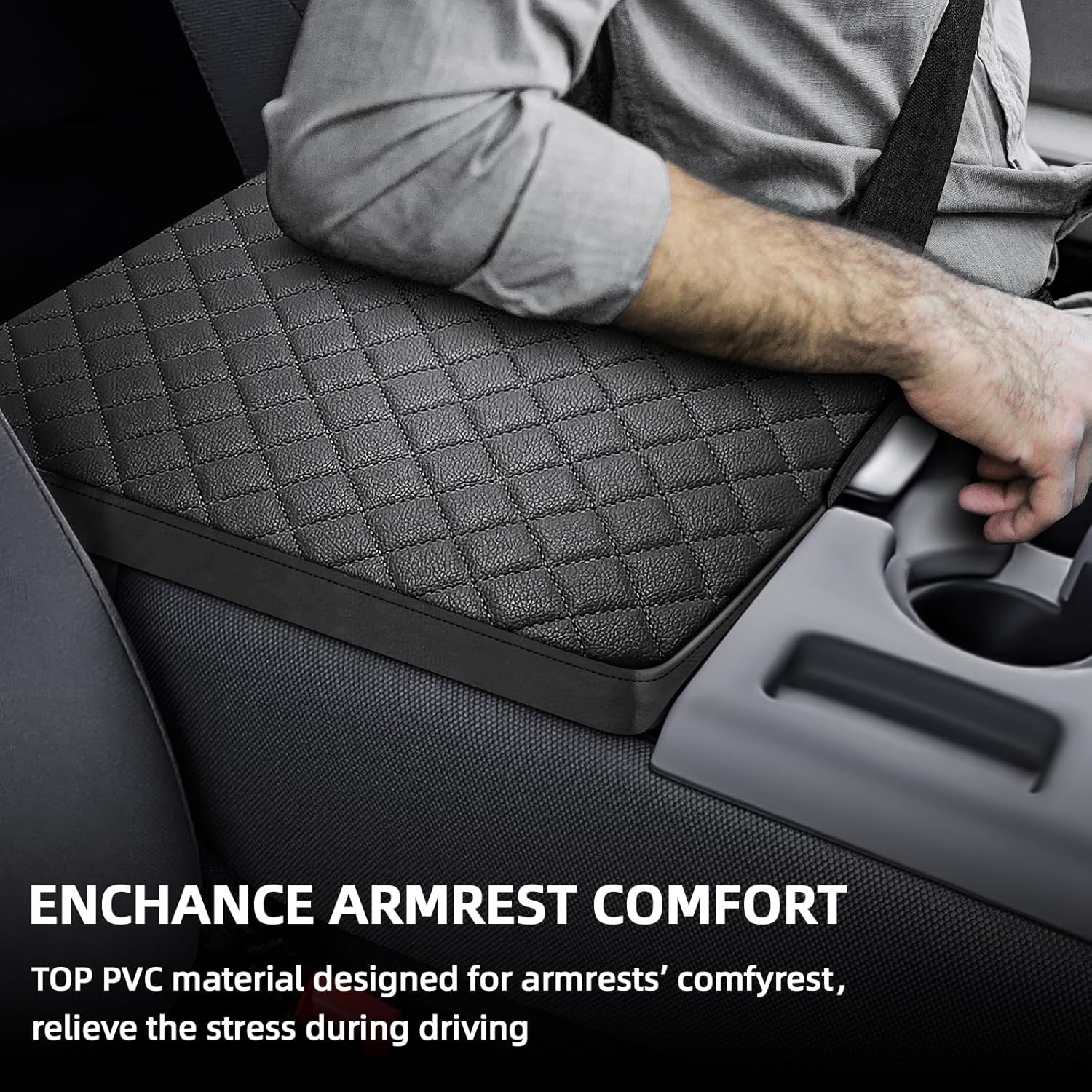 Center Console Cover Fit for 2011-2016 Ford F250 F350 F450 Super Duty 2011-2014