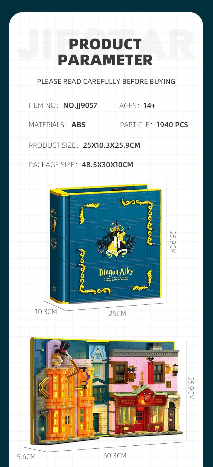 Diagon Alley Book: Weasleys’ Joke Shop / Quidditch Boutique Building Block Set