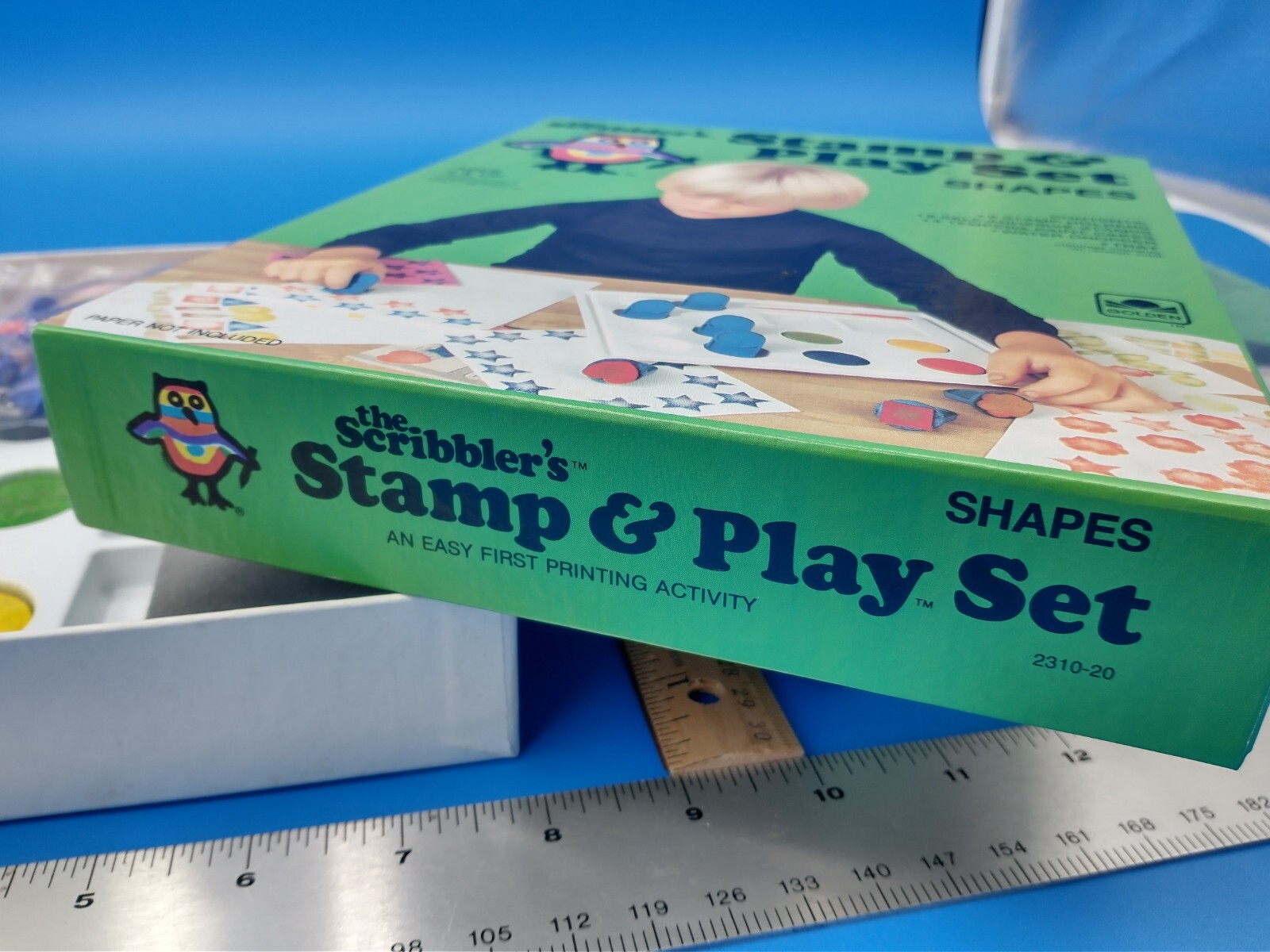 Vintage 1982 The Scribbler’s Stamp & Play Set – Shapes – Golden. New. #1006