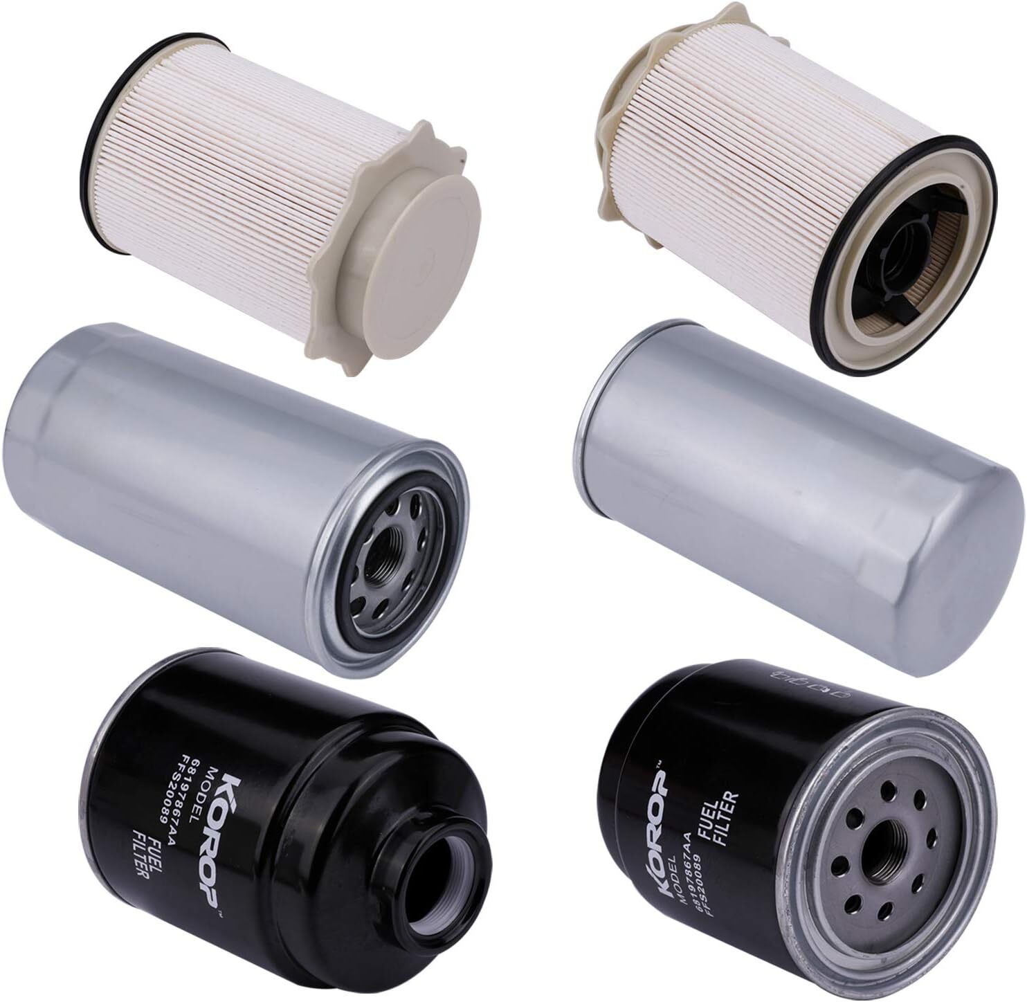 Fuel Filter Water Separator And Oil Filter Set For 2013-2018 Ram 6.7L Diesel