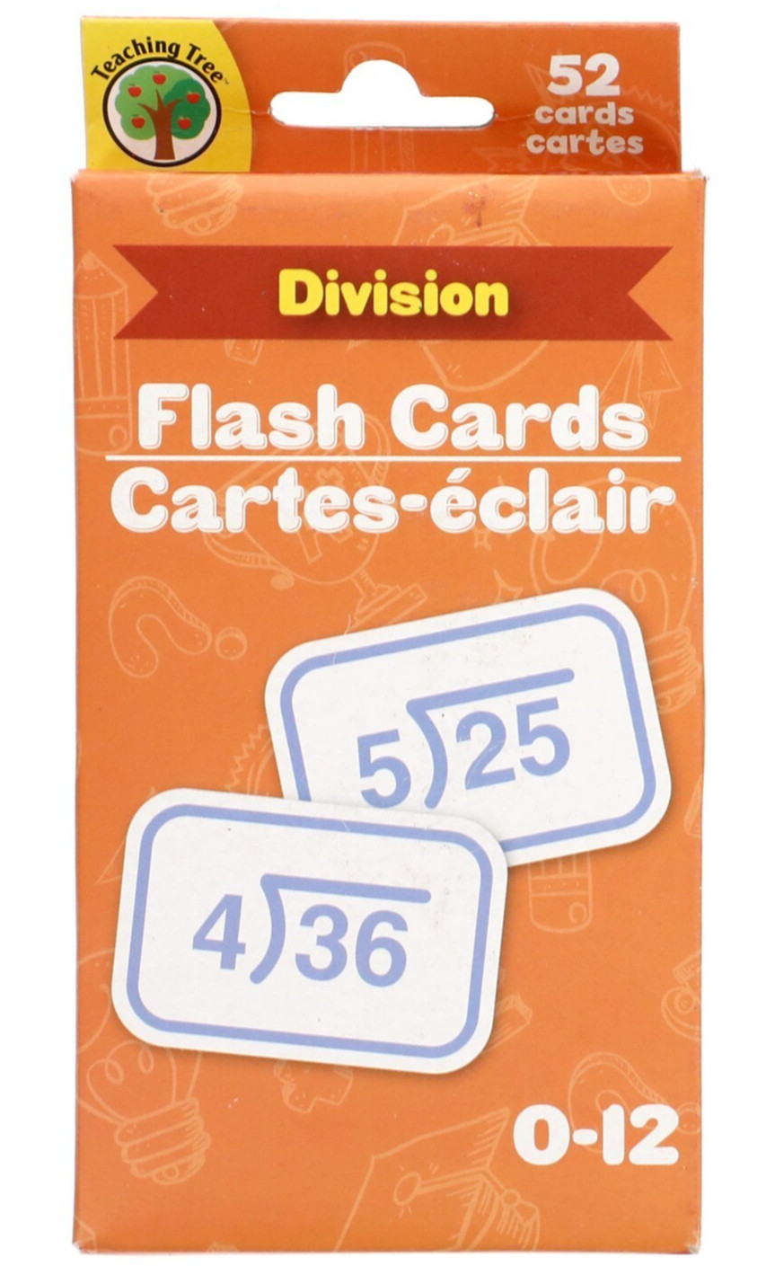 Teaching Tree Flash Cards DIVISION 52 Card Set Grades 0-12