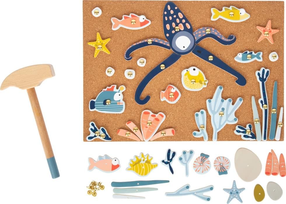 Small Foot Sea Life Hammer Game, Wood, with Large Selection of Motif Elements, i