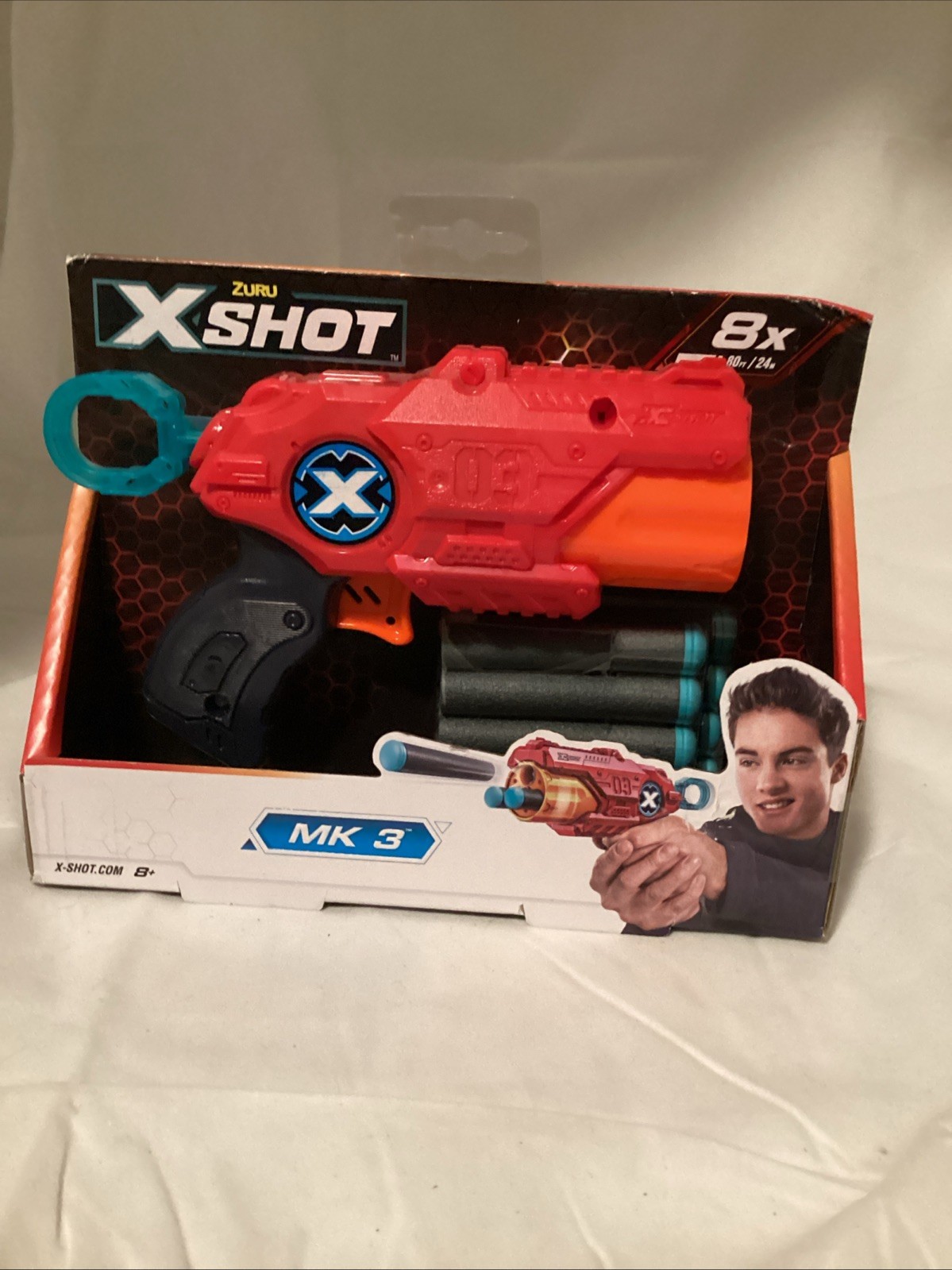 XShot Excel MK 3 Dart Blaster with 8 Darts Compact Shooter Toy Ages 8+