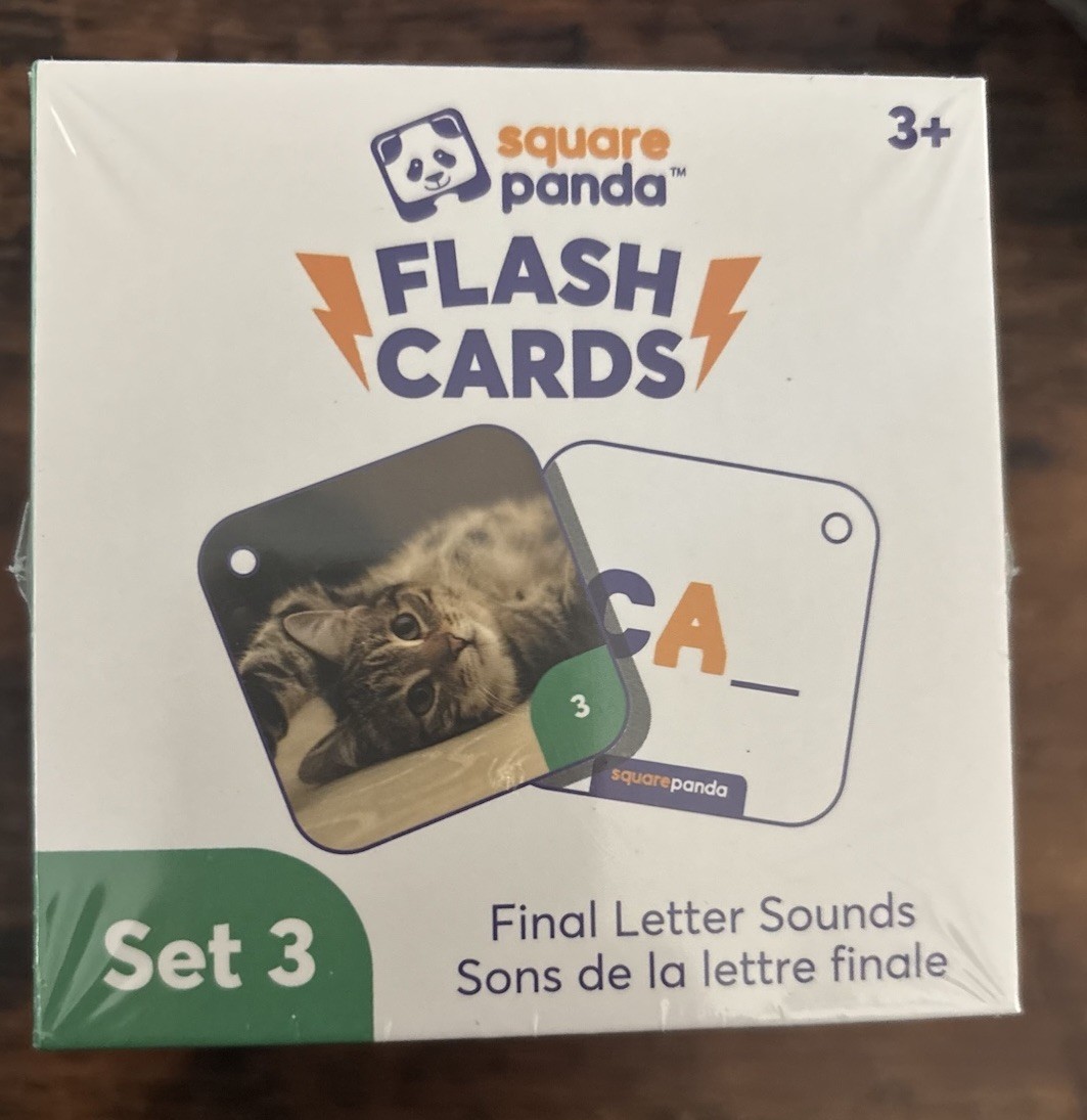 Square Panda Flash Cards Set 3 Final Letter Sounds