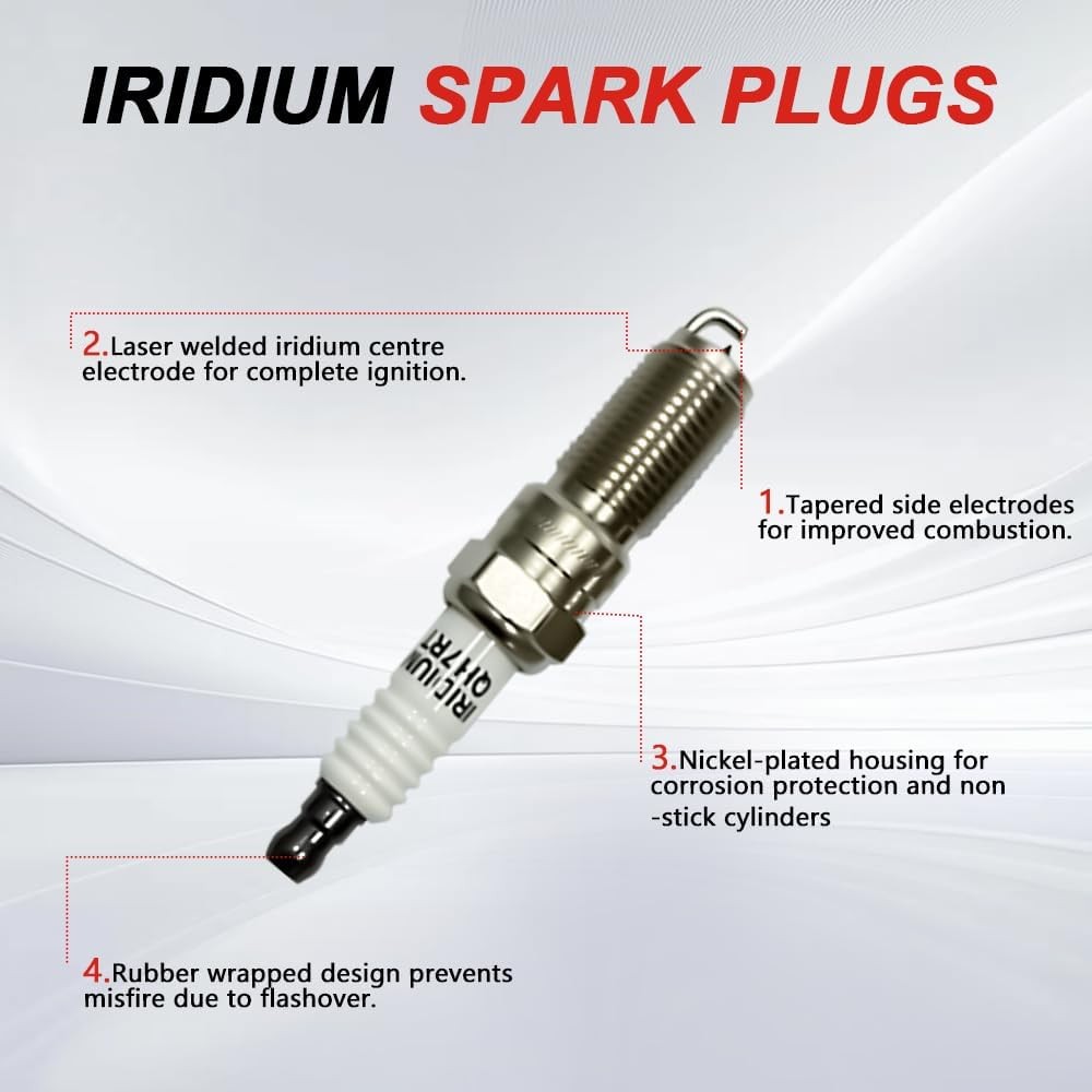 UF569 Ignition Coil Pack and 6509 Iridium Spark Plugs Compatible with Chevy