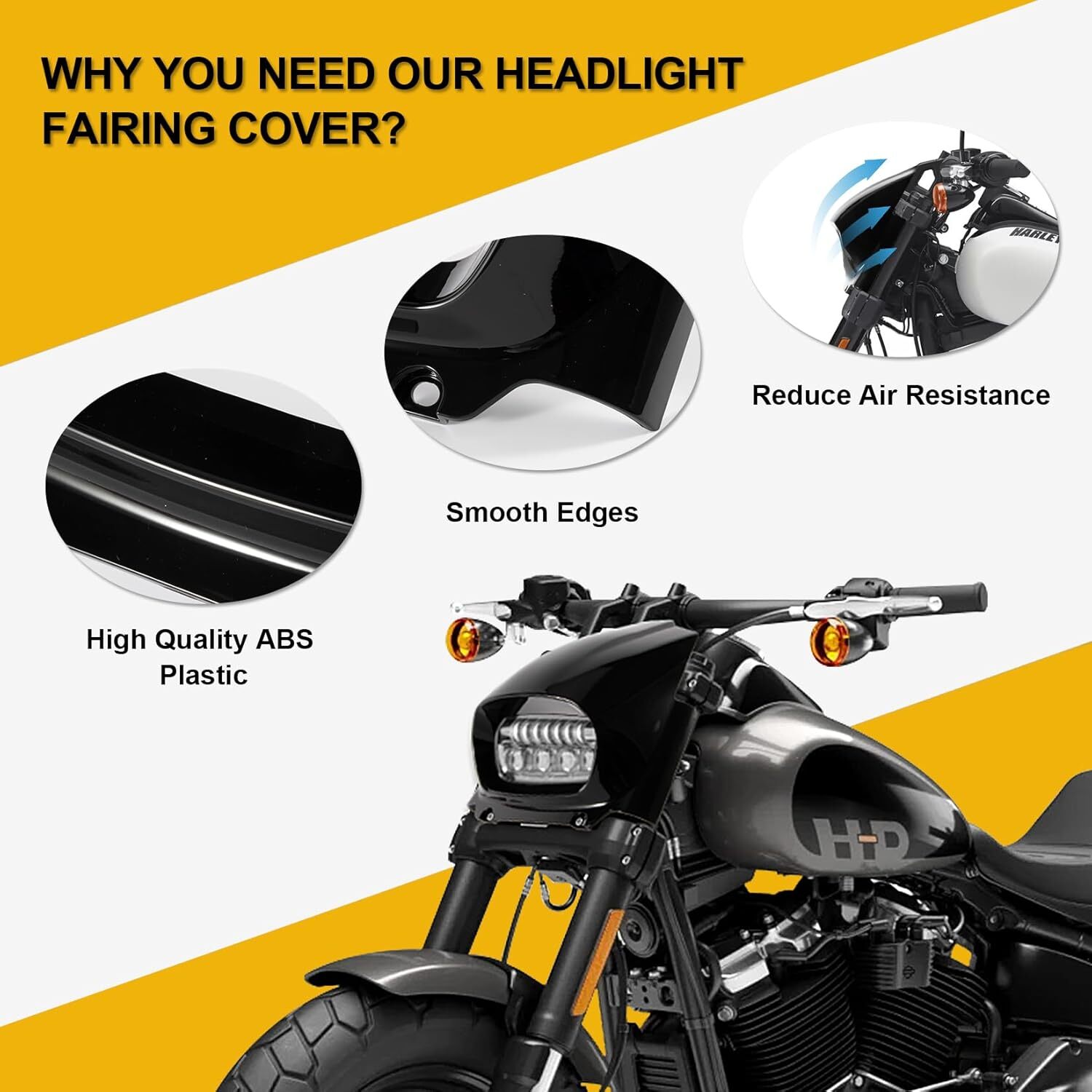 psler Motorcycle Headlight Fairing Cover Head Light cowl Headlamp Front Cowl Kit
