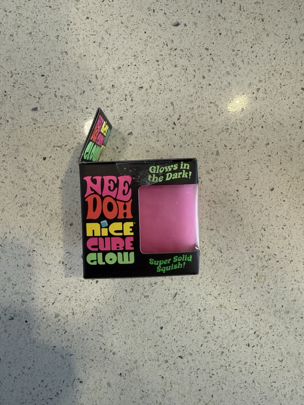 RARE! NeeDoh Nice Cube Glow – Super Solid Squish Sensory Toy