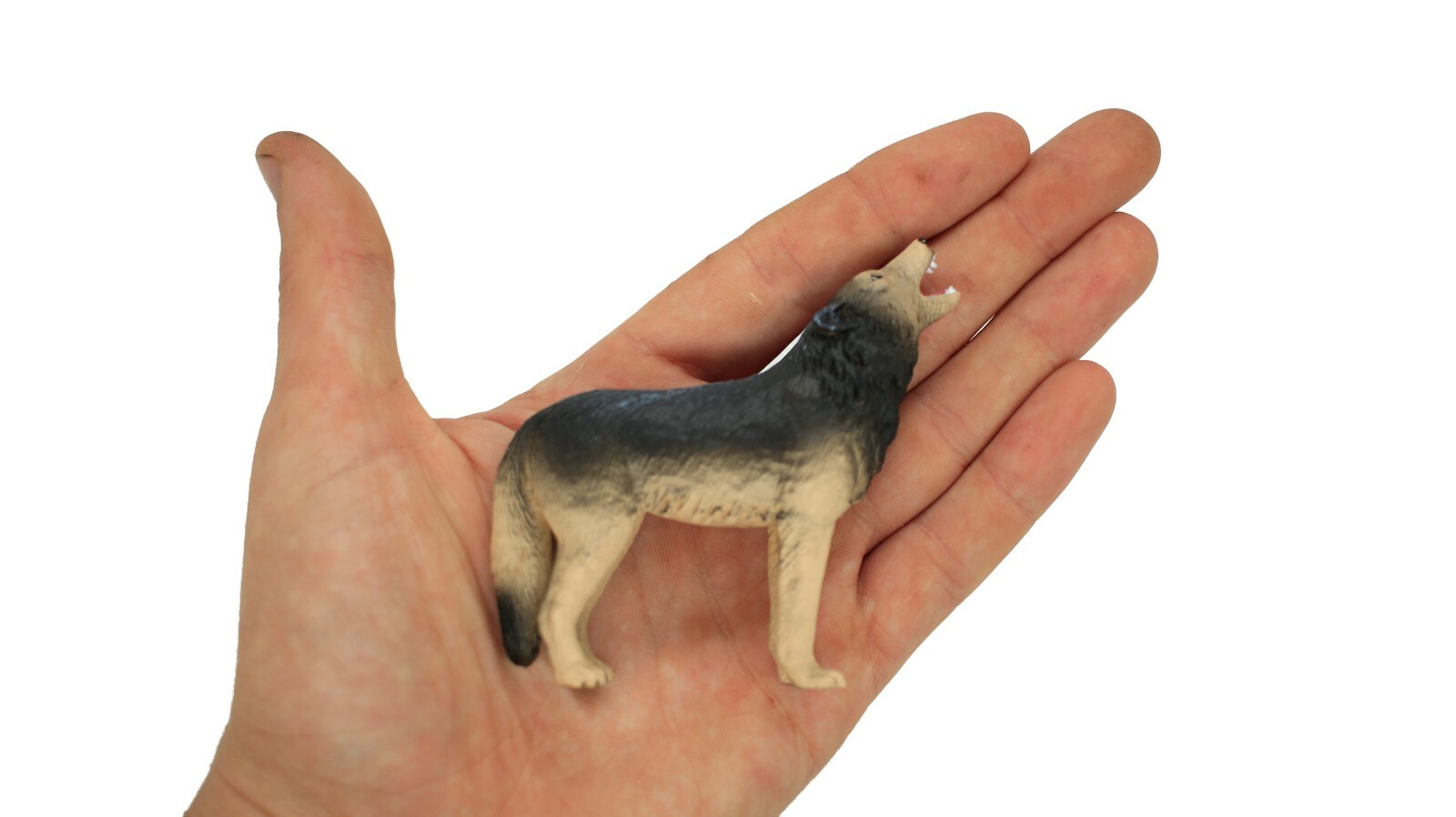 Wolf Howling Realistic Small Toy Model Plastic Replica Forest Animal 4″ M134