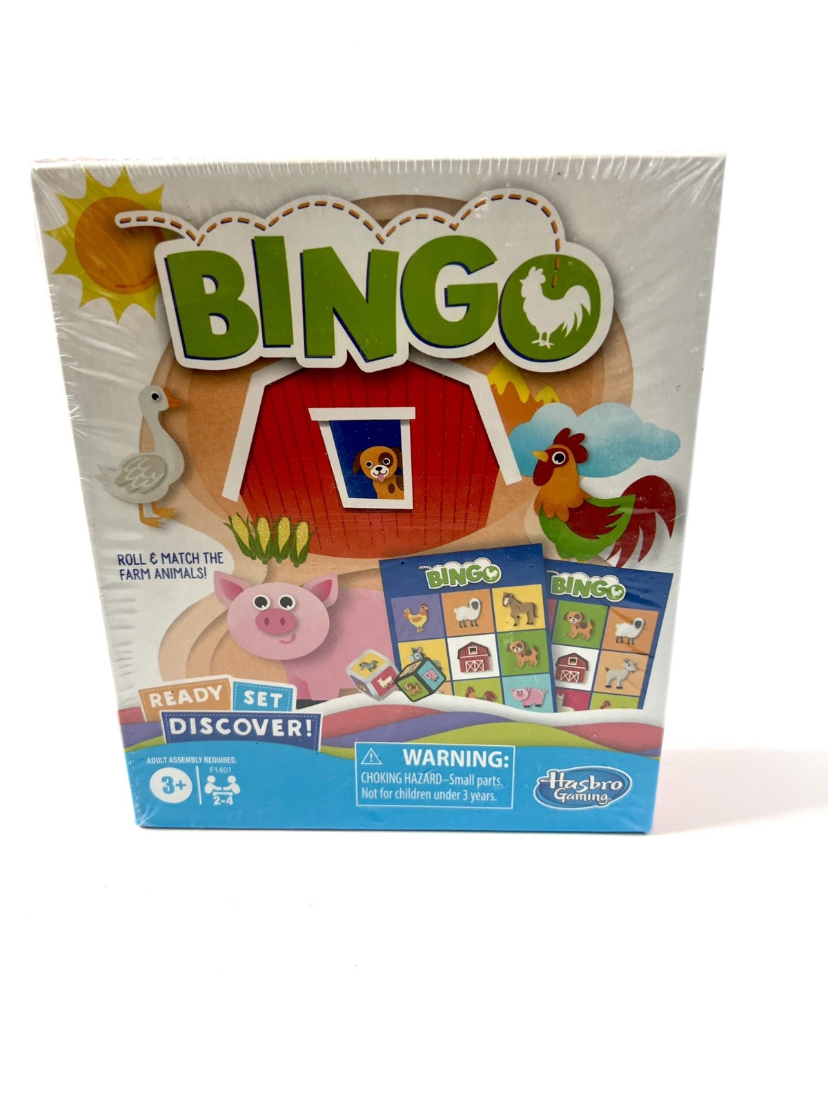 Hasbro Gaming Bingo Game Farm Animals 2020 Ready Set Discover! Brand New