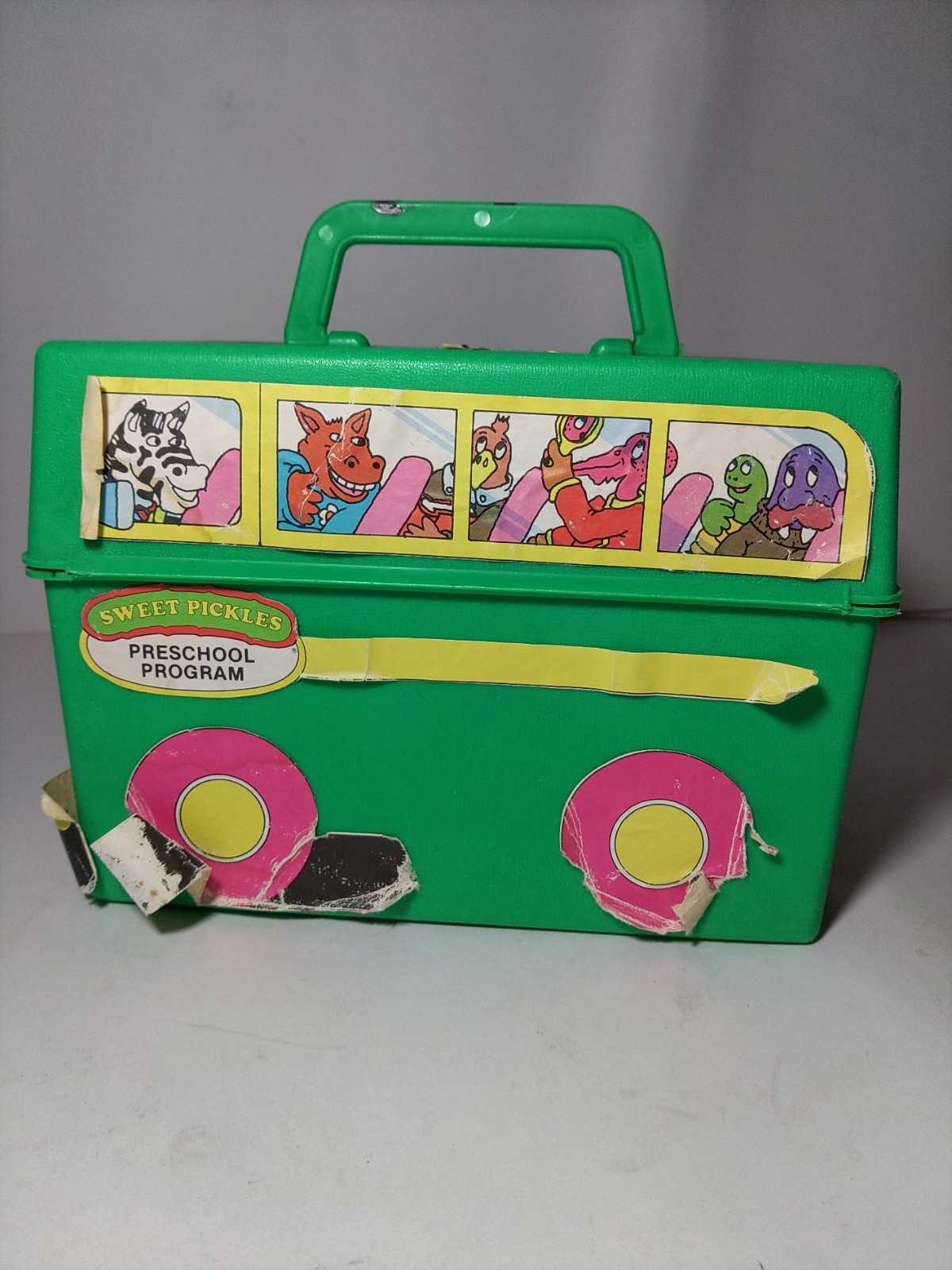 Vintage Sweet Pickles Preschool Program Learning Case Activity Bus With Cards
