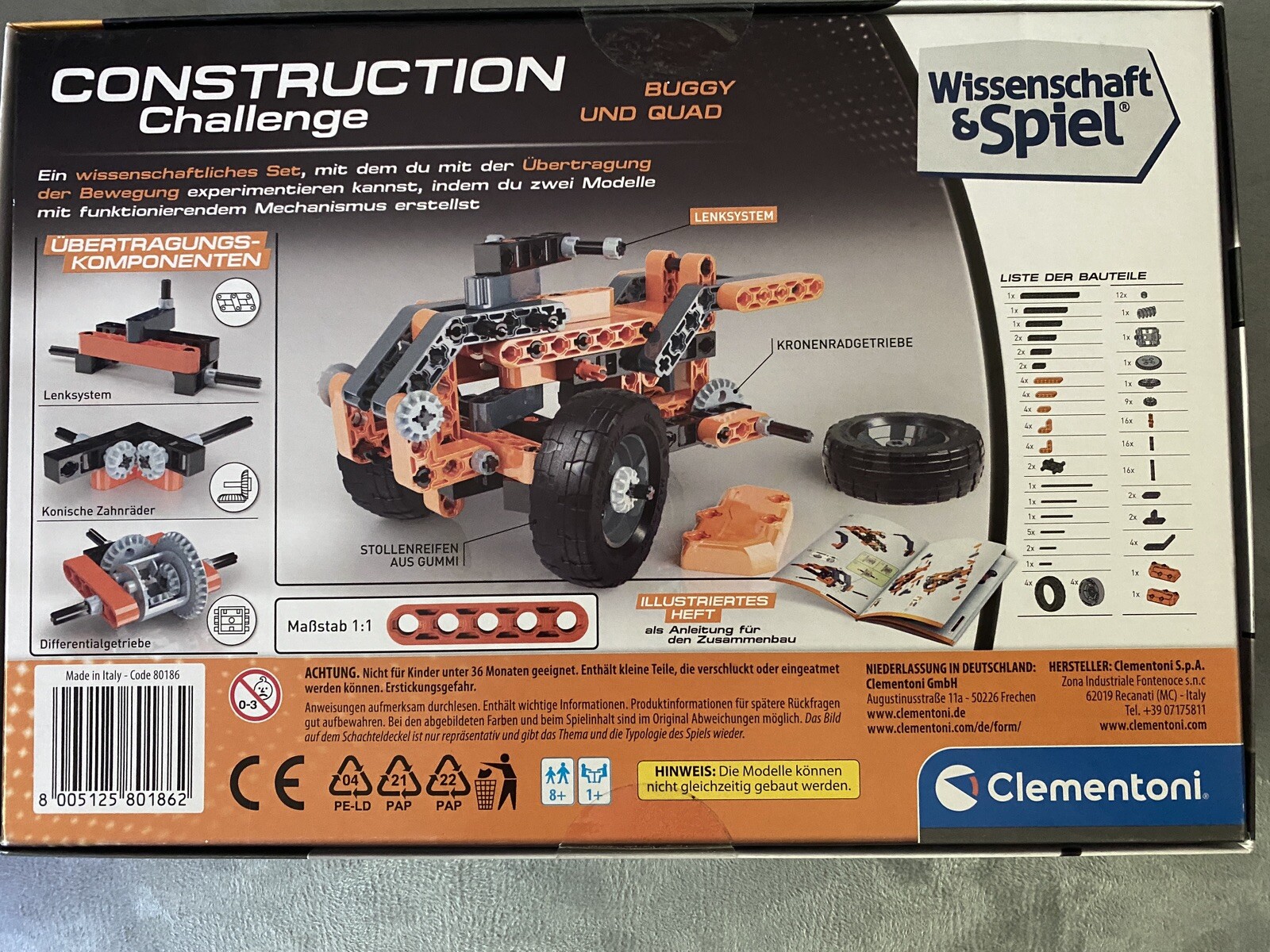 Clementoni Construction Challenge-Buggy Und Quad NEW/SEALED