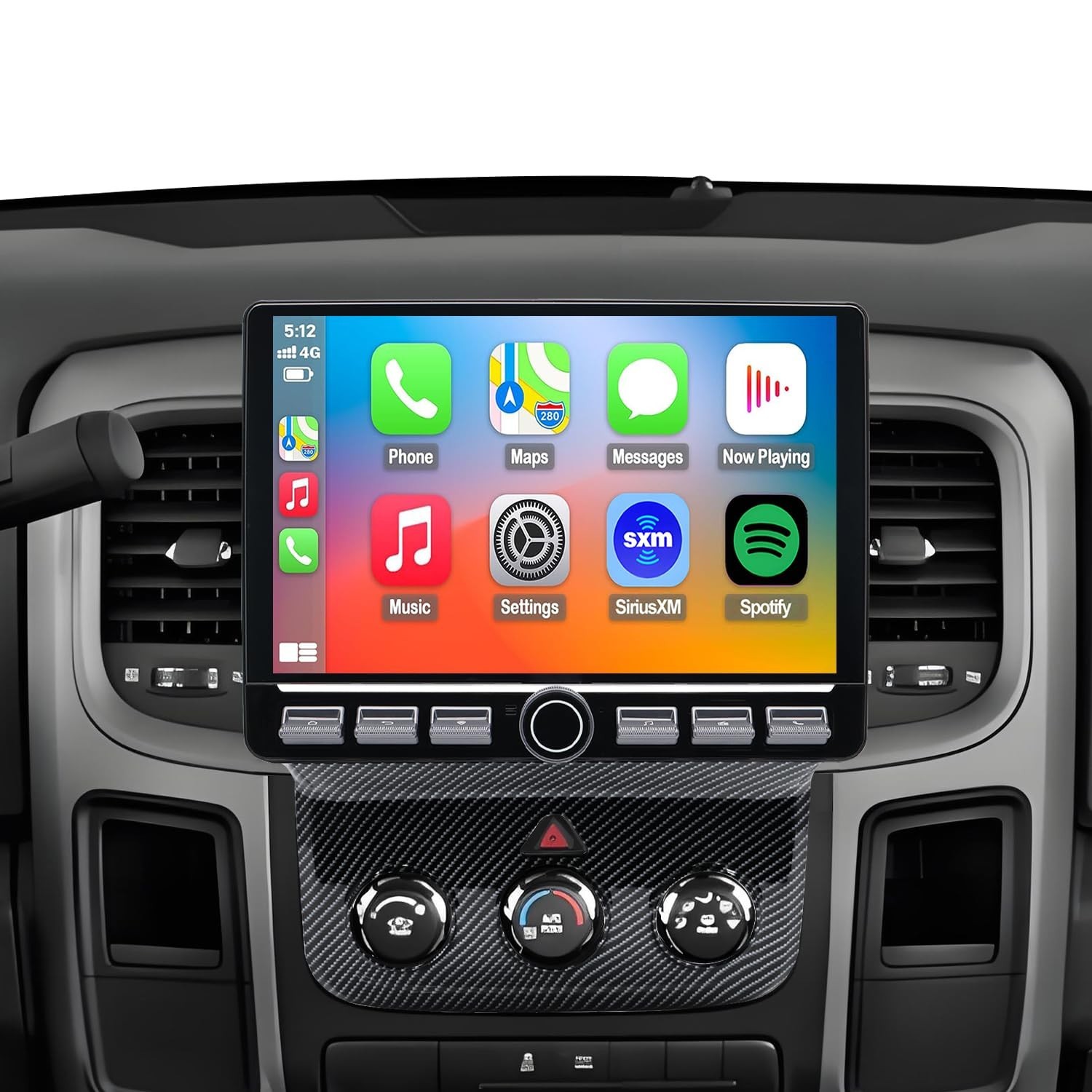 4G Network Radio for Dodge RAM 2013 2014 2015 2016 2017 2018 Upgrade,Carbon F…