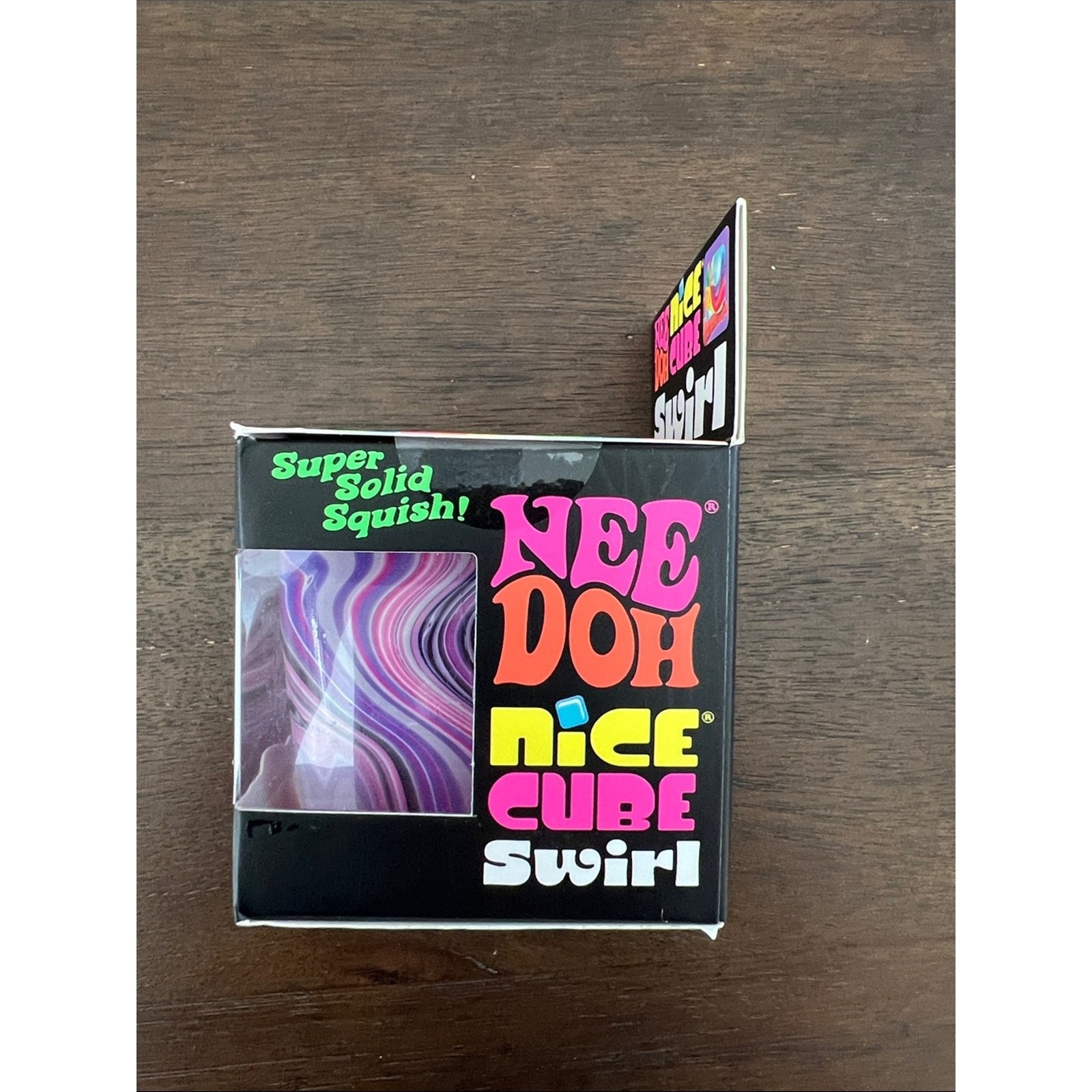 NeeDoh Nice Cube Swirl – Super Solid Squish Sensory Fidget Toy – NIB!