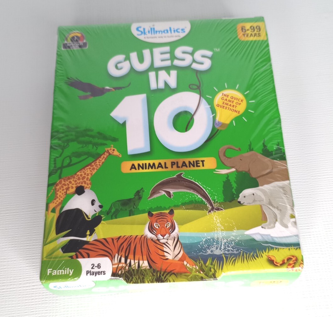 Skillmatics Guess in 10 Animal Planet Card Game New