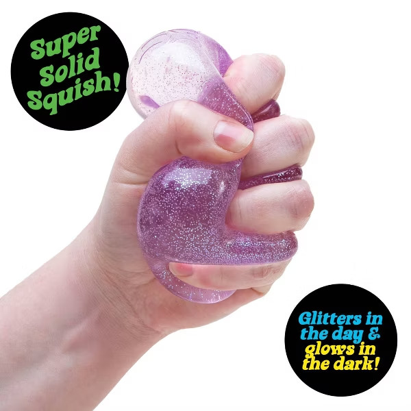 NeeDoh Nice Cube Glitter and Glow Viral Squishy Schylling Fidget Toy New in Box