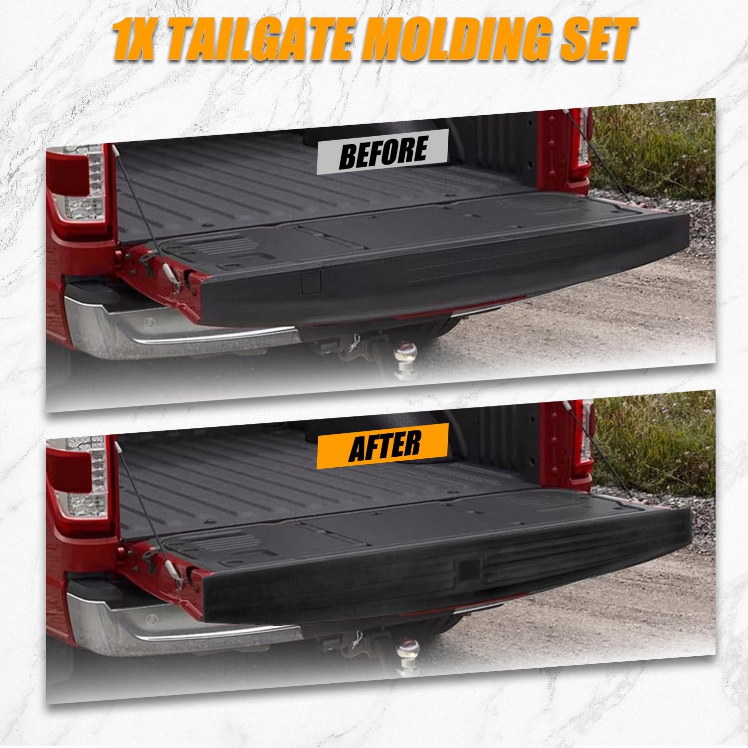 Tailgate Molding Trim Compatible with 2017 2018 2019 2020 2021 2022 Ford F250 F-