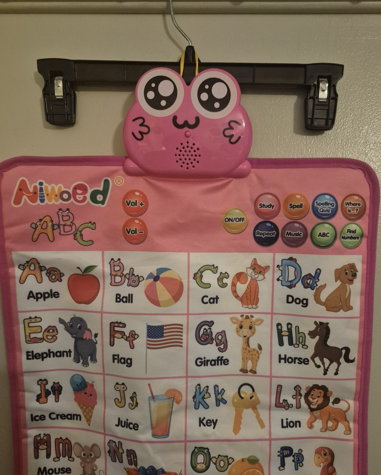 Electronic Interactive Double-Sided Alphabet Wall Chart, Talking ABC & 123