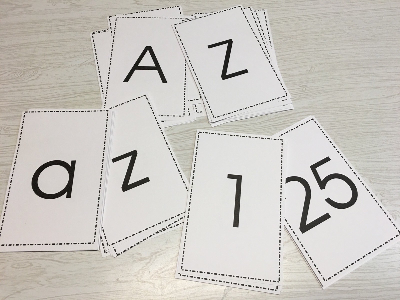 LAMINATED- Numbers & Letters (Upper And Lower Case) Flash card Set – 78 Cards.