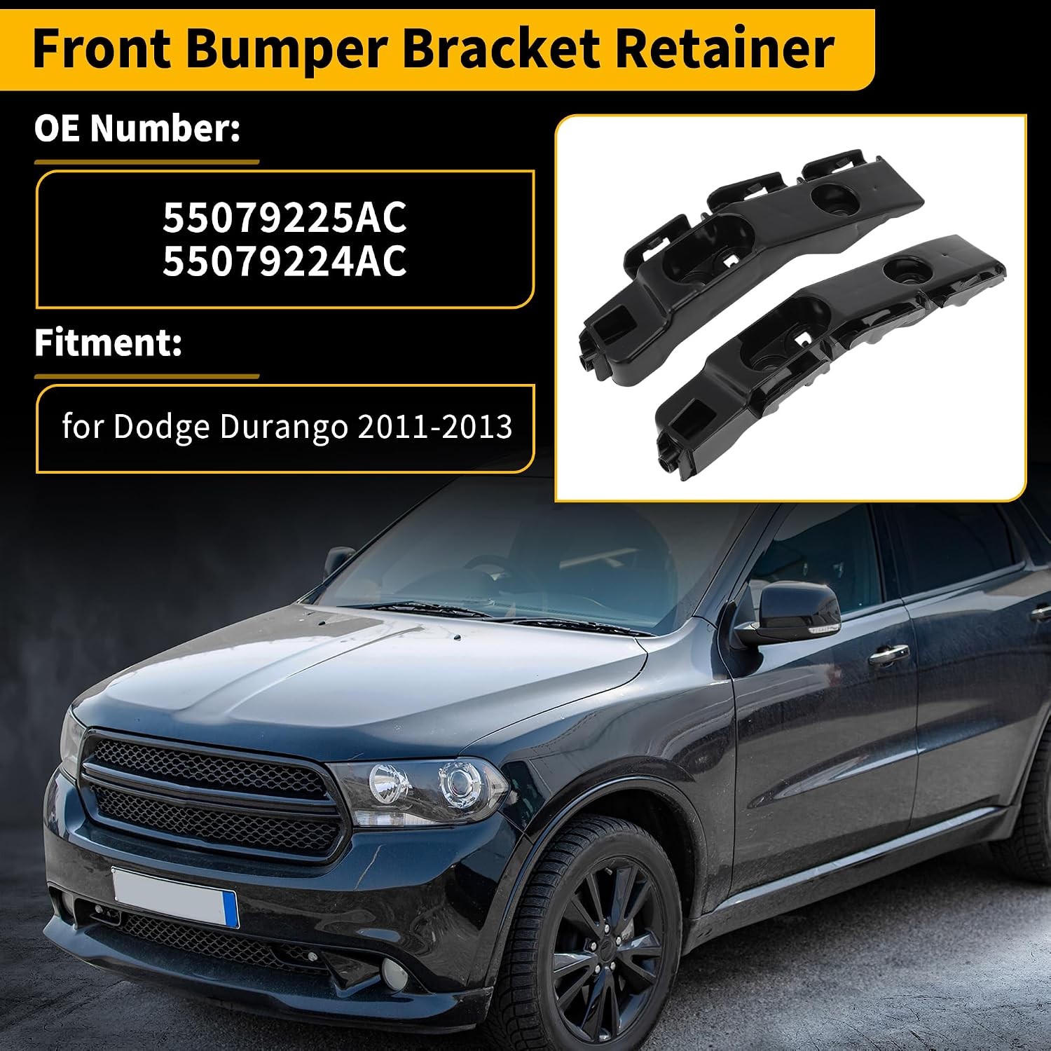 Front Bumper Bracket for 2011-2013 Dodge Durango Left No.55079225AC