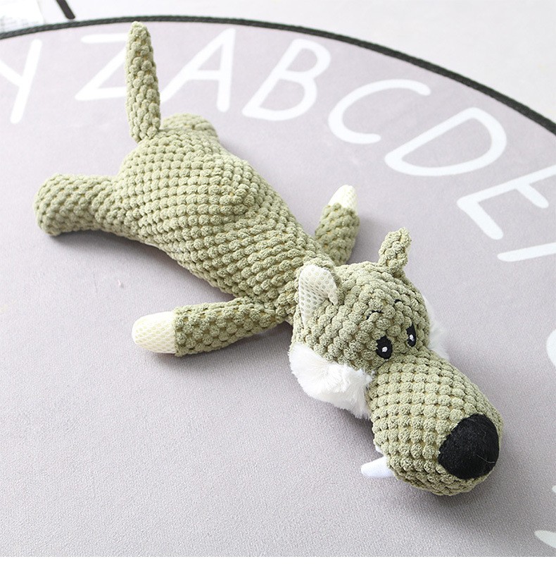 Plush Cartoon Puppy Dog Toy Pet Dog Chew Squeak Toys For Small Dogs Teeth Grindi