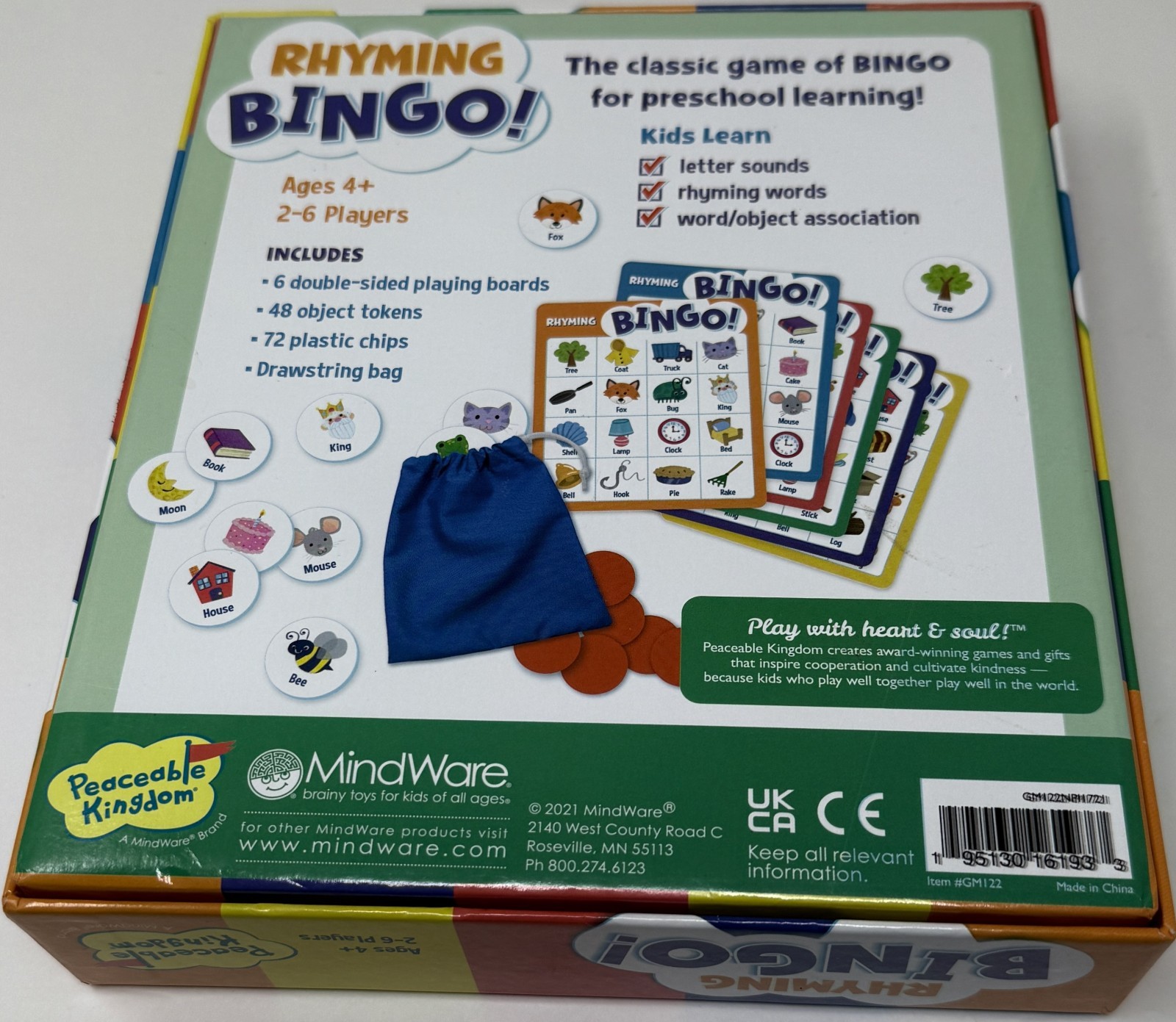 Rhyming Bingo – Peaceable Kingdom – 2021 – MindWare