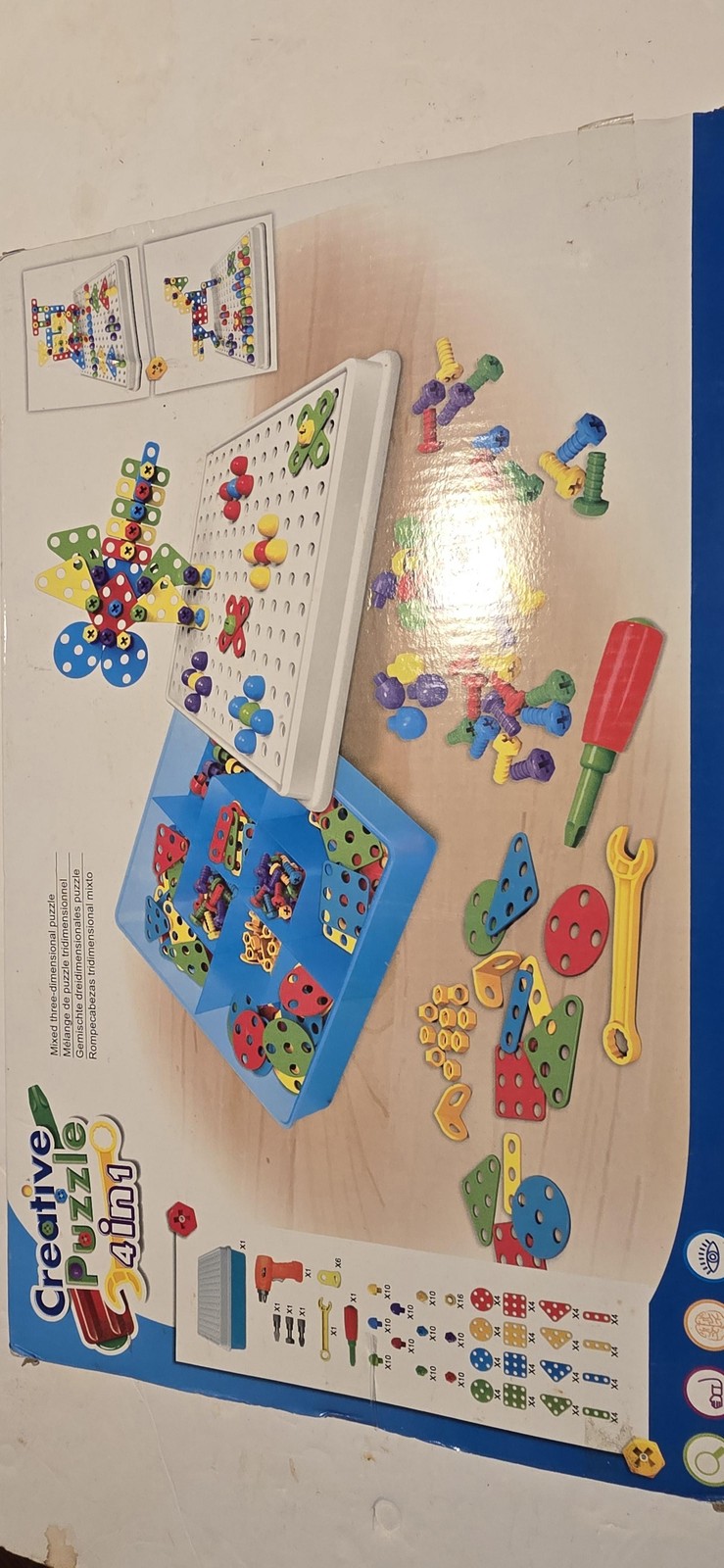 Zeliku Creative Puzzle 4in1 193 Pieces Drill Building Set Ages 3+ Multicolor Toy