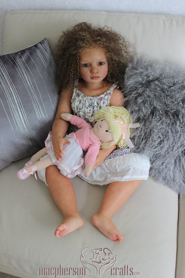 40inch Unpainted Reborn Doll Kit Huge Toddler Girl Blank with CONNECTORS Aloenka