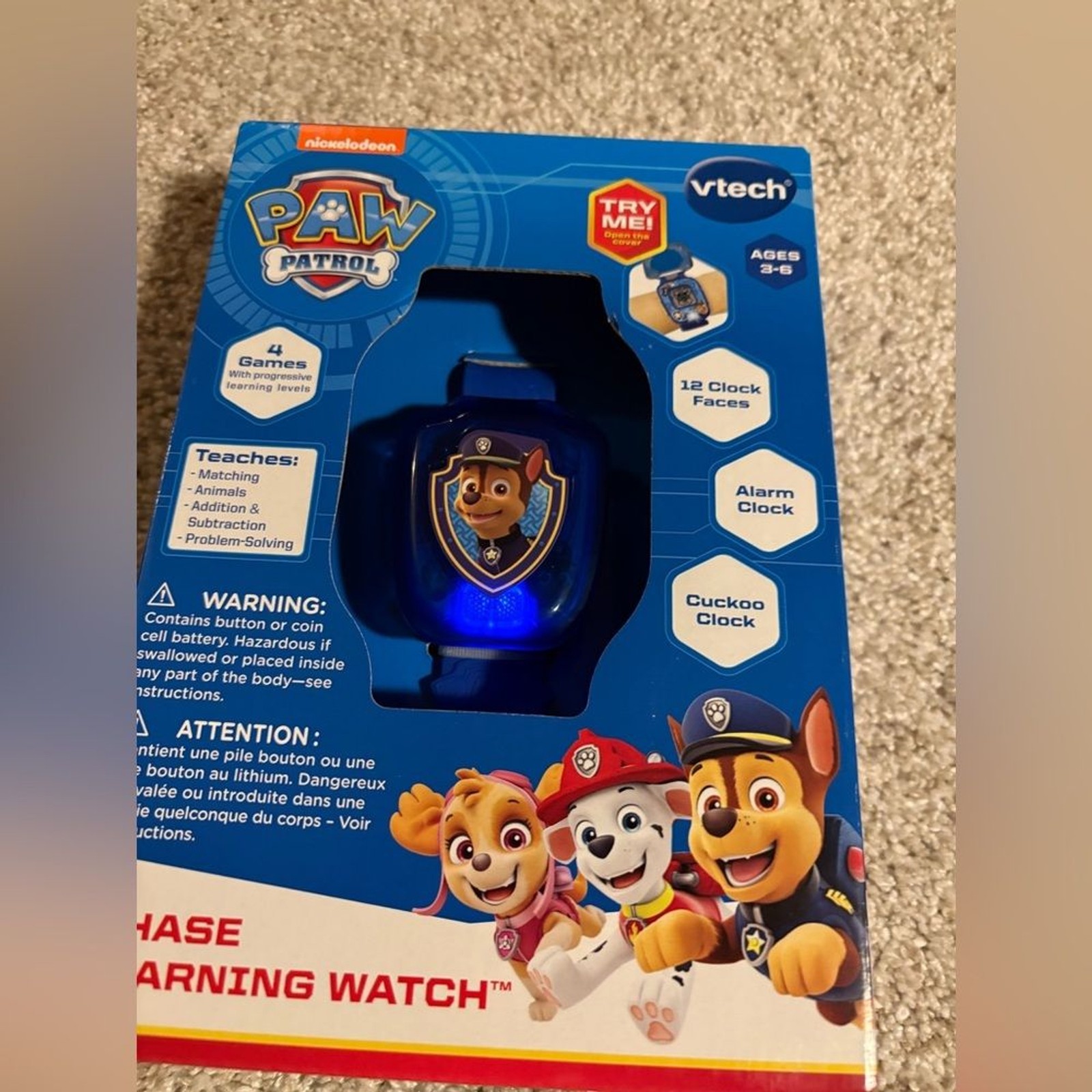 New VTech PAW Patrol Chase Learning Watch Toddler Watch