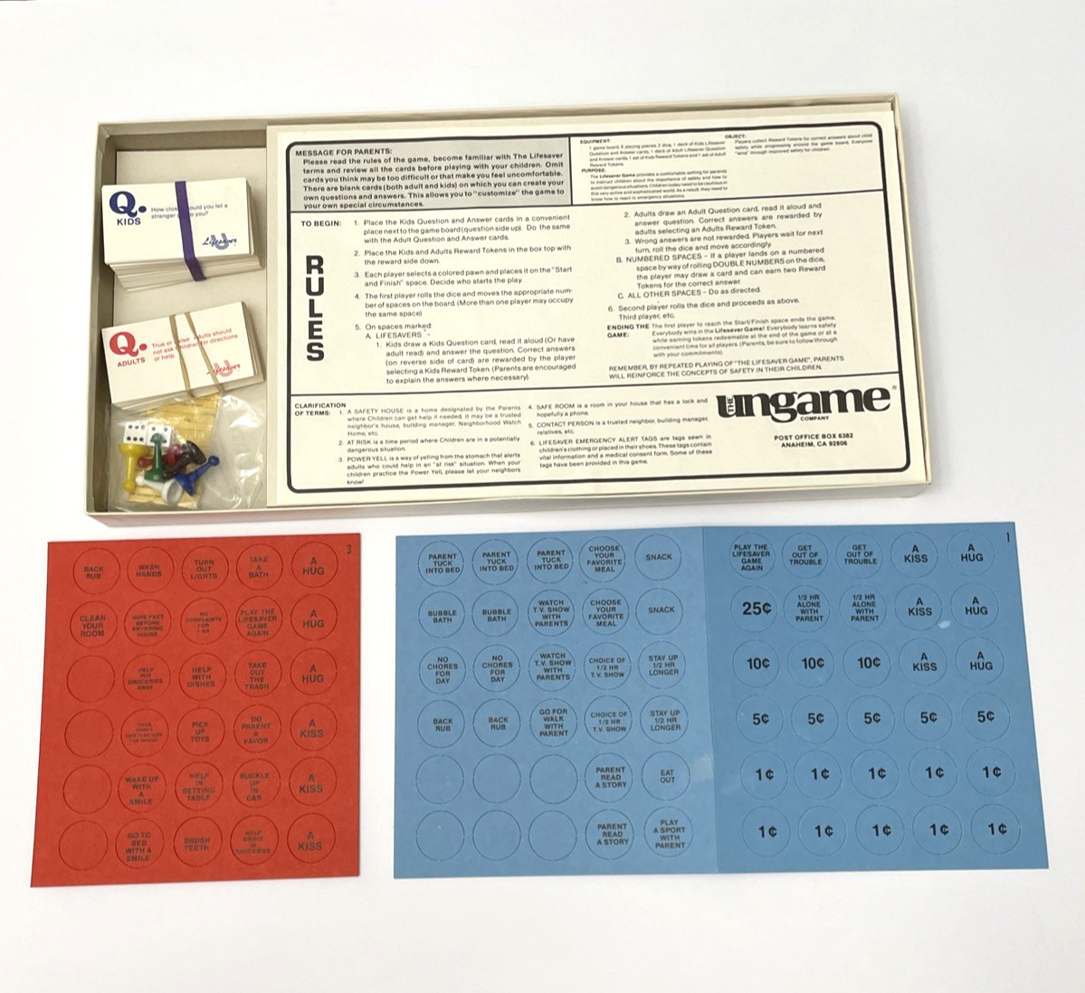 Ungame Lifesaver Game 1985 Parents Teach Your Child Safety Complete