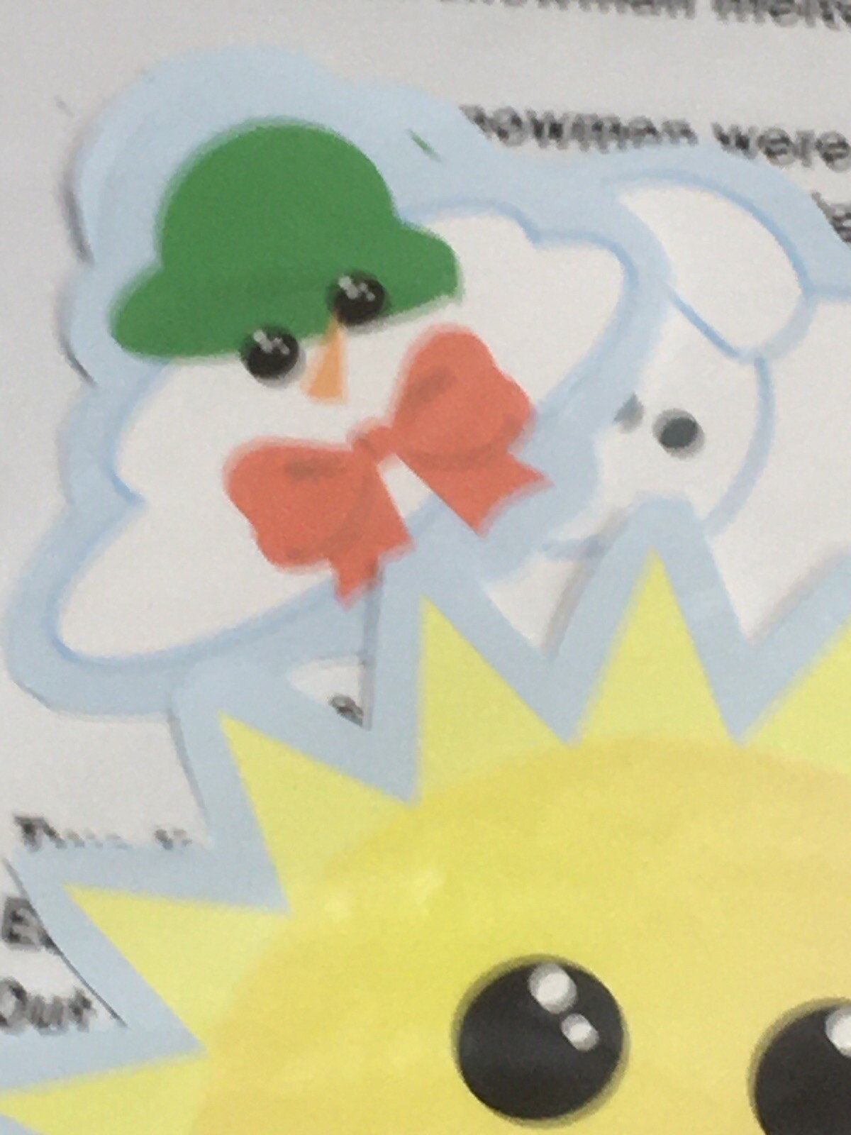 FIVE LITTLE SNOWMEN – LAMINATED – FLANNEL FELT STORY and PIECES