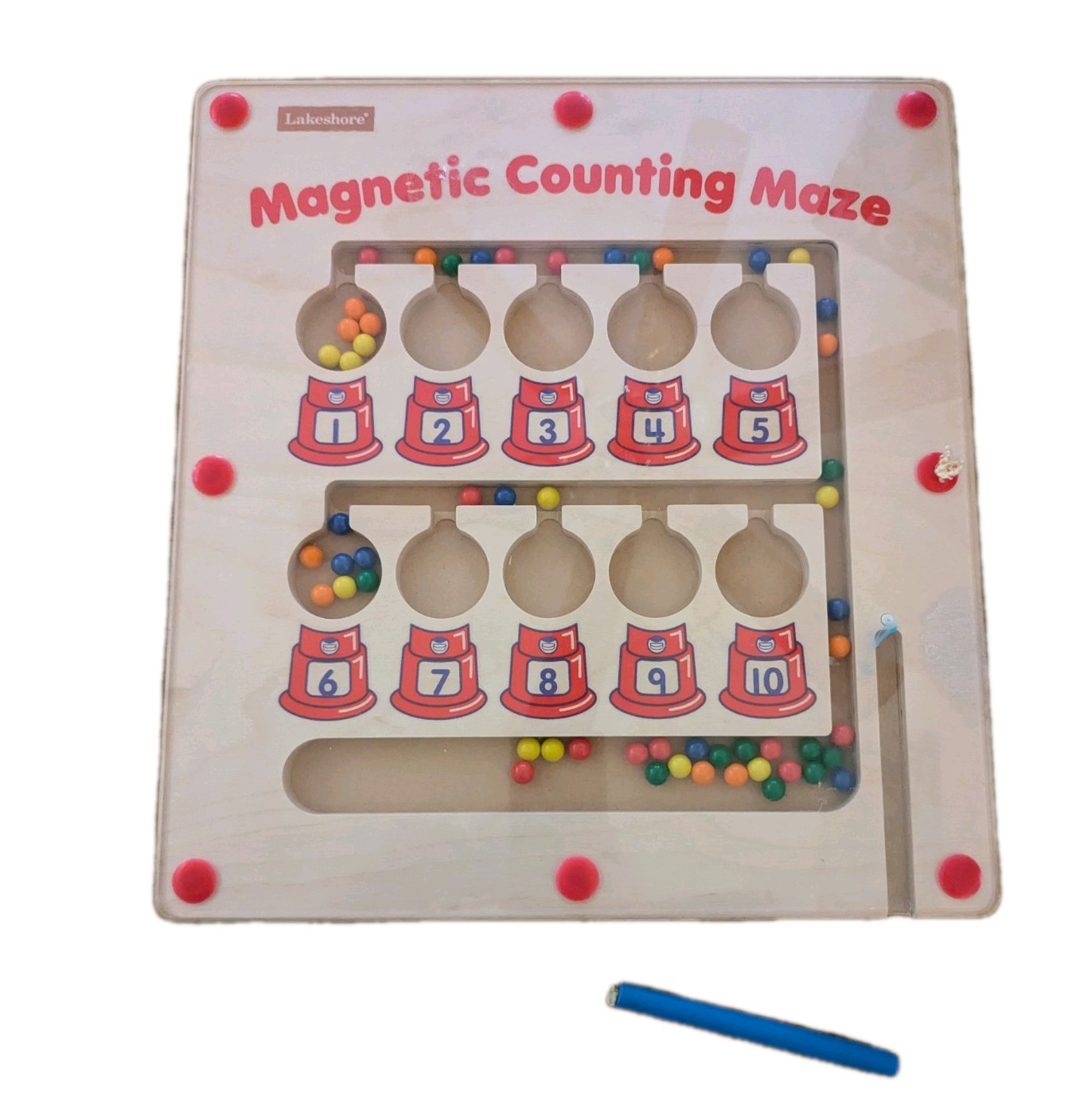 LAKESHORE LEARNING Gum ball Machine MAGNETIC COUNTING MAZE 14″