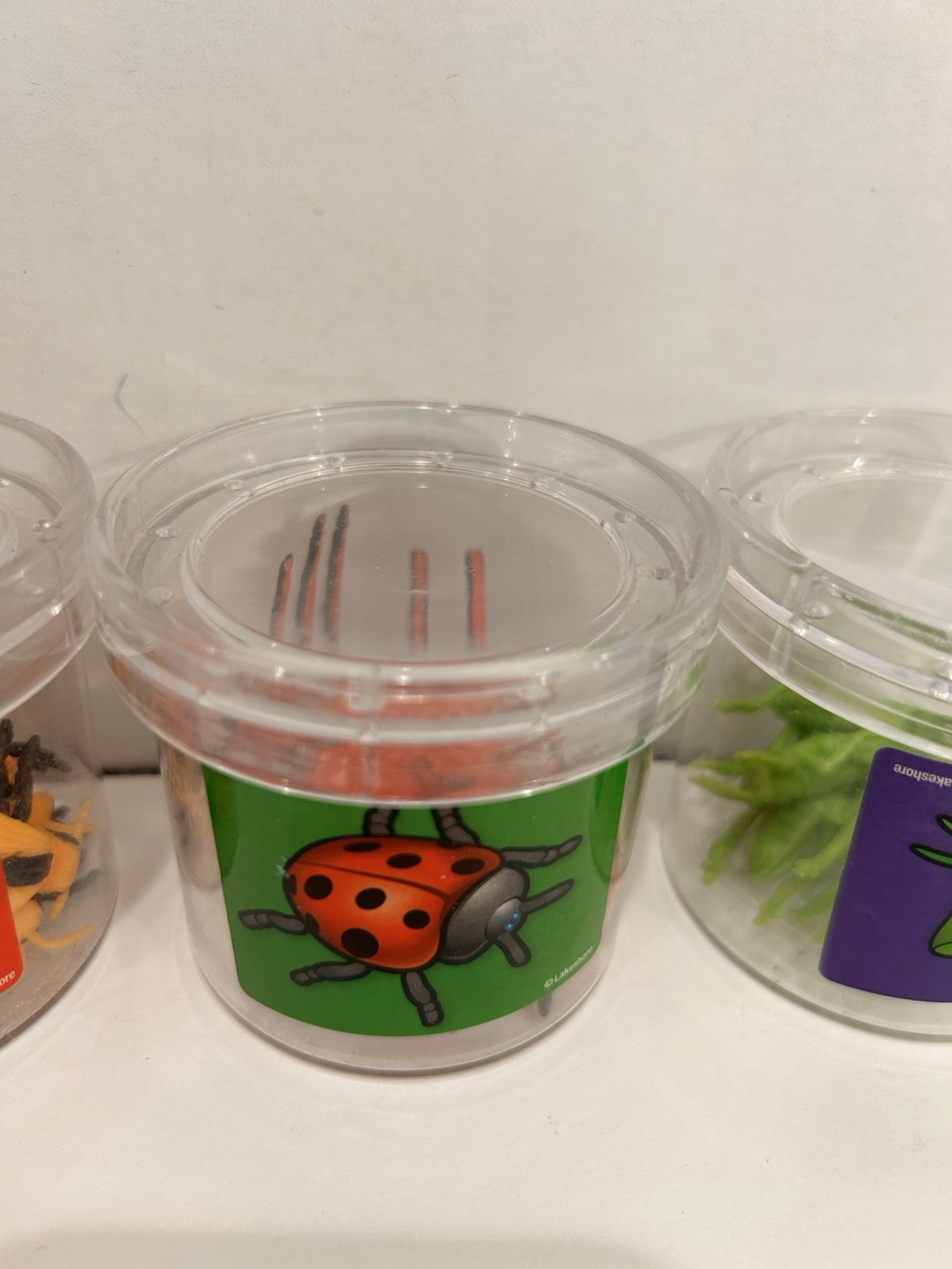 Lakeshore Learning Insect Counters Lot Bee Ladybug Grasshopper 3 Tubs