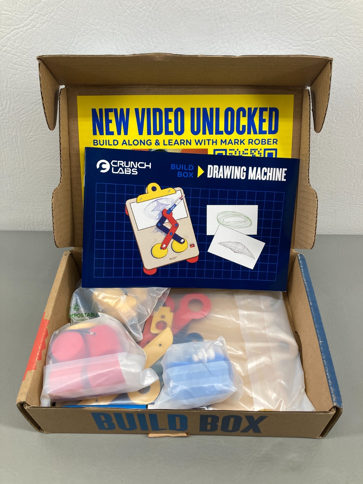 Crunch Labs by Mark Rober Drawing Machine Build Box NEW Open Box Sealed Contents